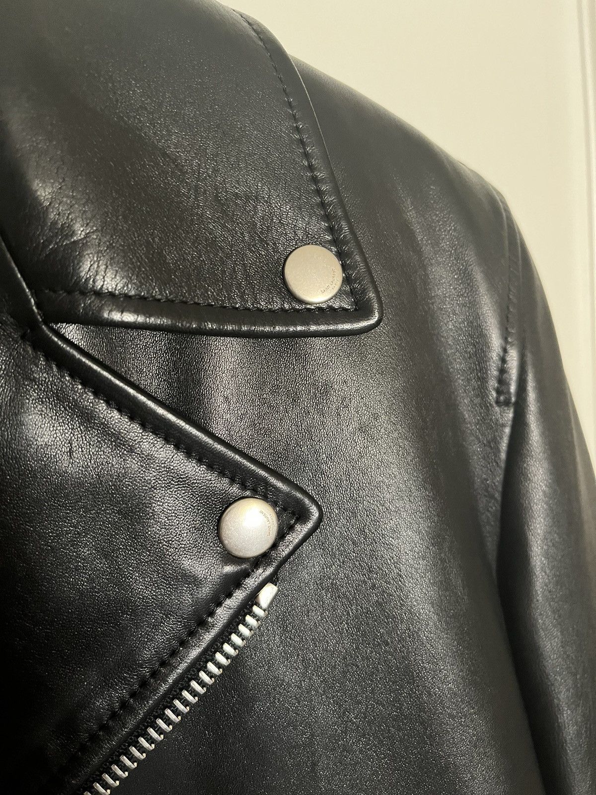 Hedi Slimane × Saint Laurent Paris Saint Laurent Motorcycle Jacket (IT 48, L01, Lambskin) Size US M / EU 48-50 / 2 - 10 Thumbnail
