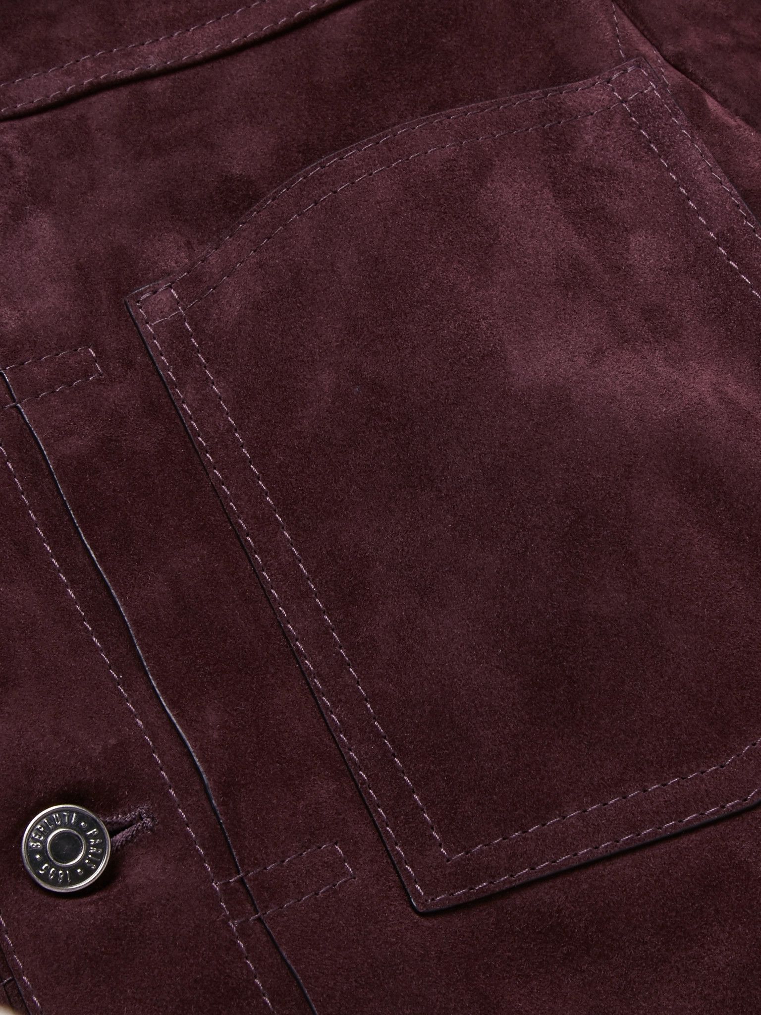 Berluti Berluti Suede Blouson Jacket (Plum, IT 48, FW19) Size US M / EU 48-50 / 2 - 4 Thumbnail