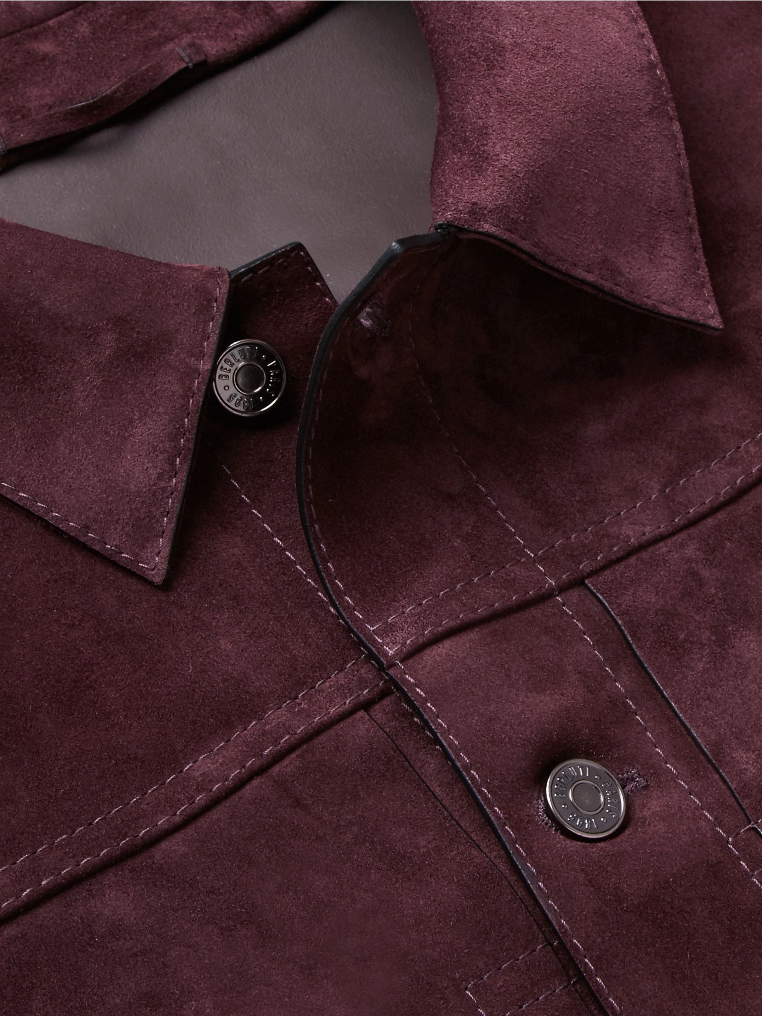 Berluti Berluti Suede Blouson Jacket (Plum, IT 48, FW19) Size US M / EU 48-50 / 2 - 7 Thumbnail