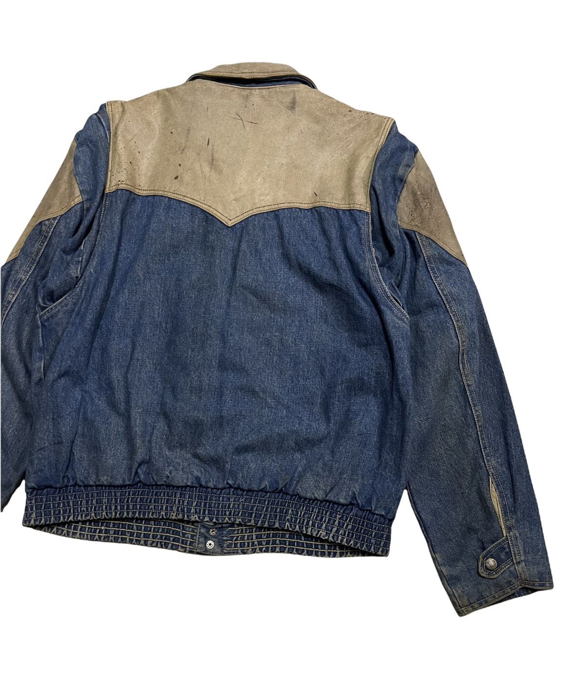 Georges Marciano 1986 G.MARCIANO DENIM LEATHER GUESS JACKET Size US S / EU 44-46 / 1 - 7 Thumbnail