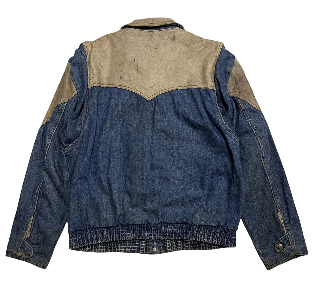 Georges Marciano 1986 G.MARCIANO DENIM LEATHER GUESS JACKET Size US S / EU 44-46 / 1 - 5 Thumbnail