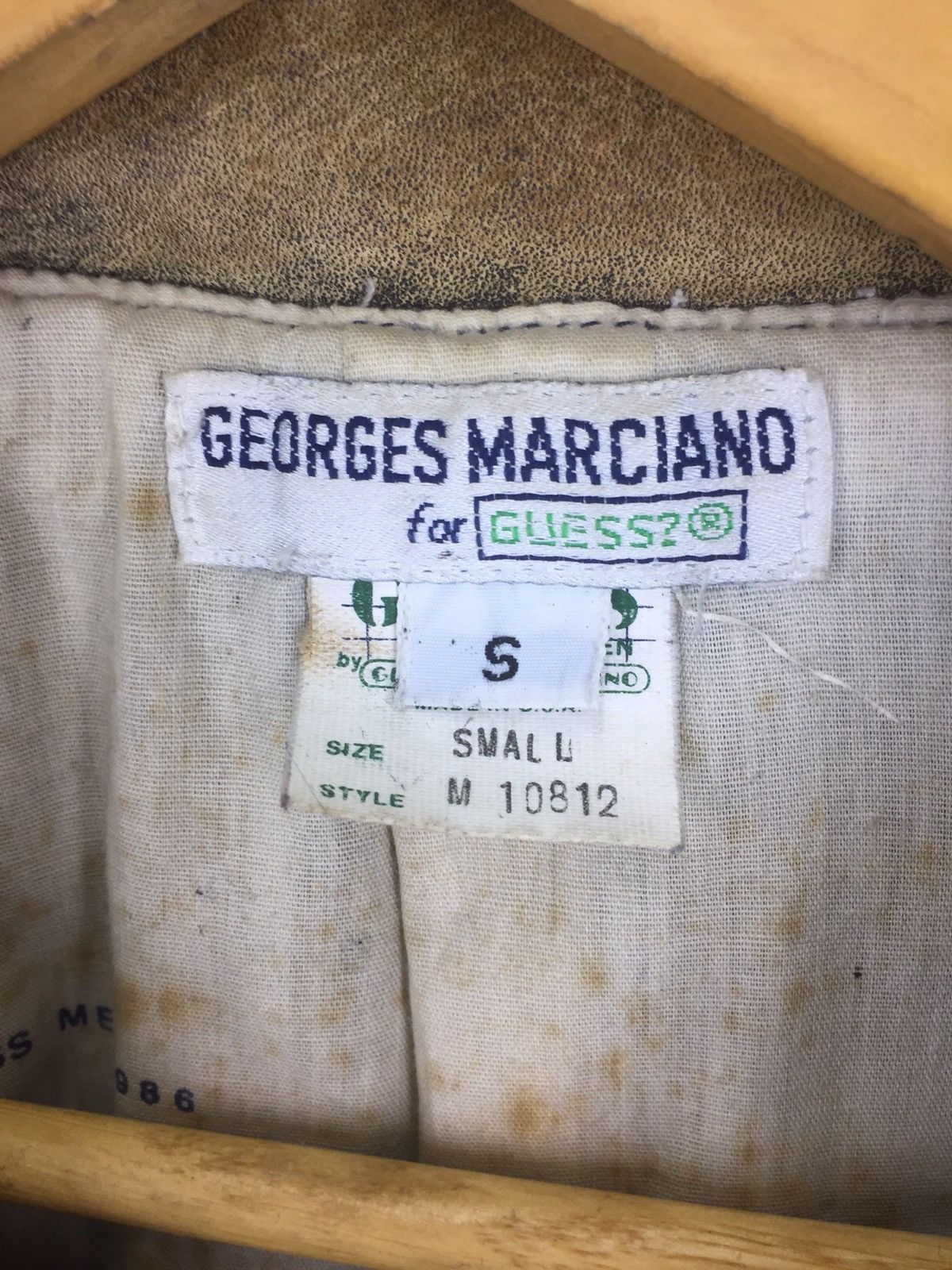 Georges Marciano 1986 G.MARCIANO DENIM LEATHER GUESS JACKET Size US S / EU 44-46 / 1 - 14 Thumbnail