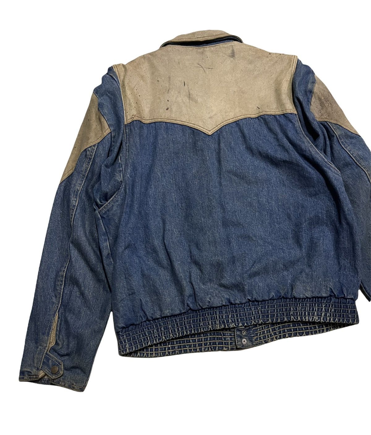 Georges Marciano 1986 G.MARCIANO DENIM LEATHER GUESS JACKET Size US S / EU 44-46 / 1 - 6 Thumbnail