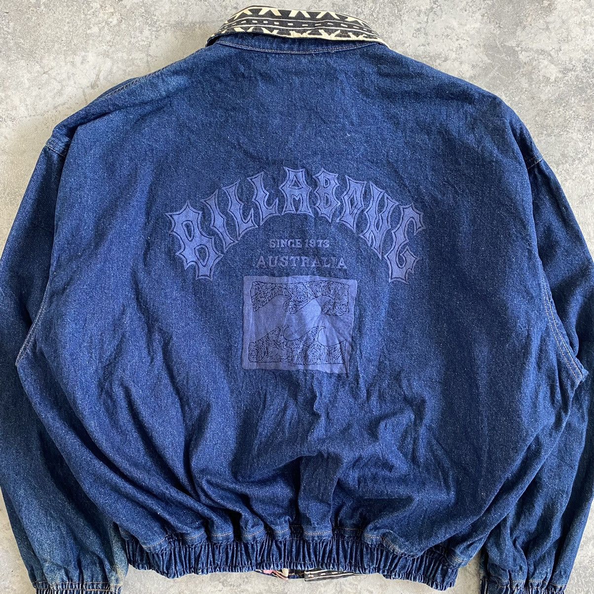 image of Vintage 90’S Billabong Wide Denim Jacket in Indigo Blue, Men's (Size Large)