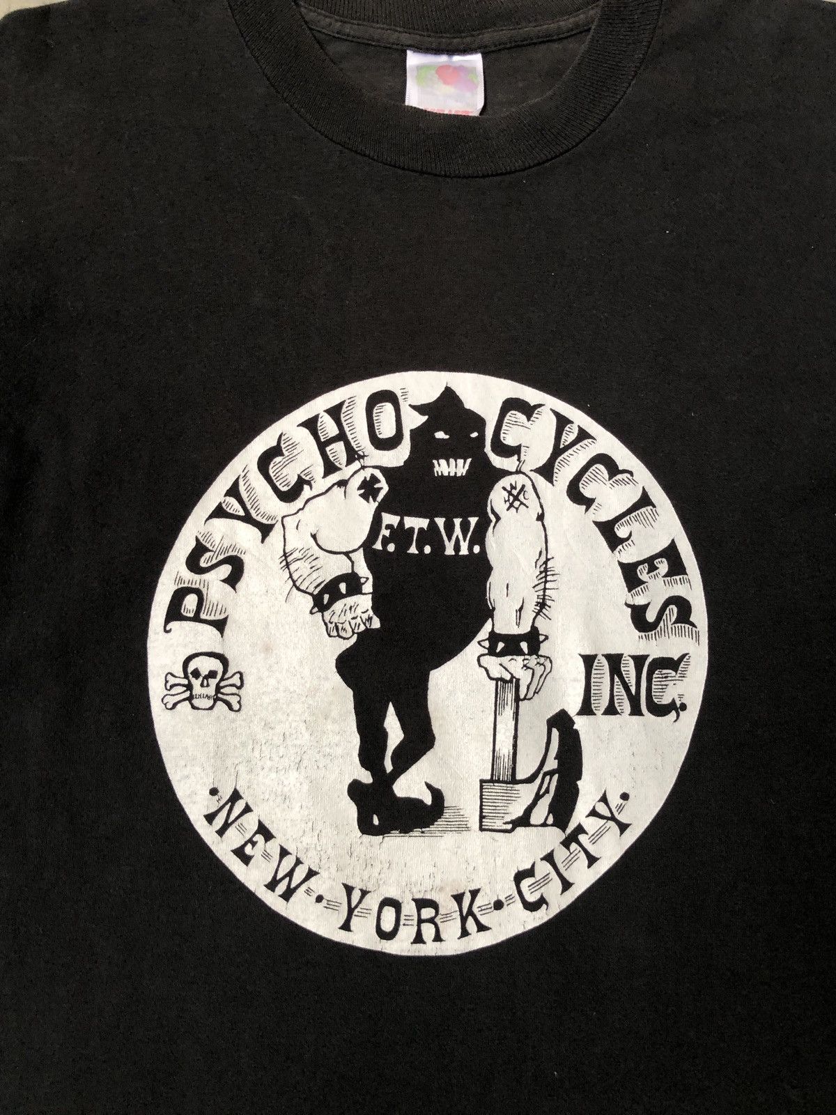Unsound Rags × Vintage VINTAGE PSYCHO CYCLES NYC MOTORCYCLE T SHIRT Size US M / EU 48-50 / 2 - 2 Thumbnail