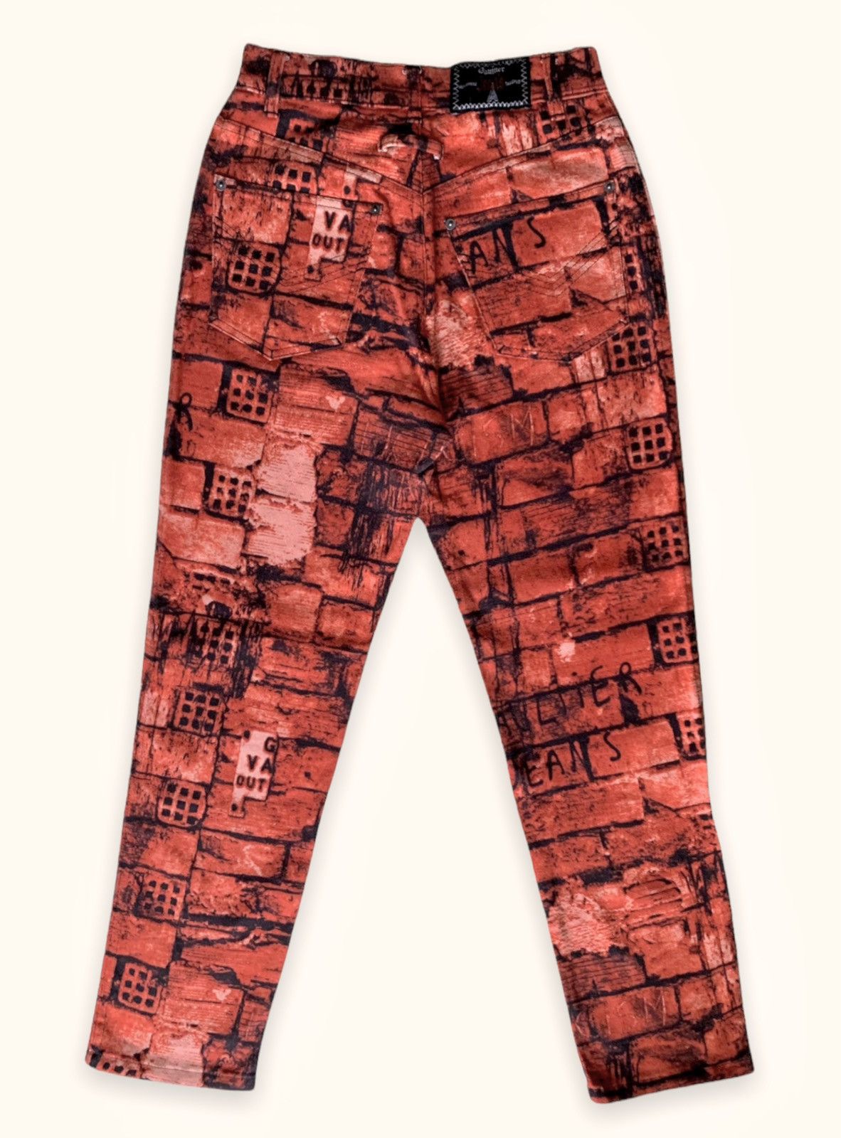 Jean Paul Gaultier AW1997 Jean Paul Gaultier Brick Jeans Print Pants Size US 29 - 2 Thumbnail