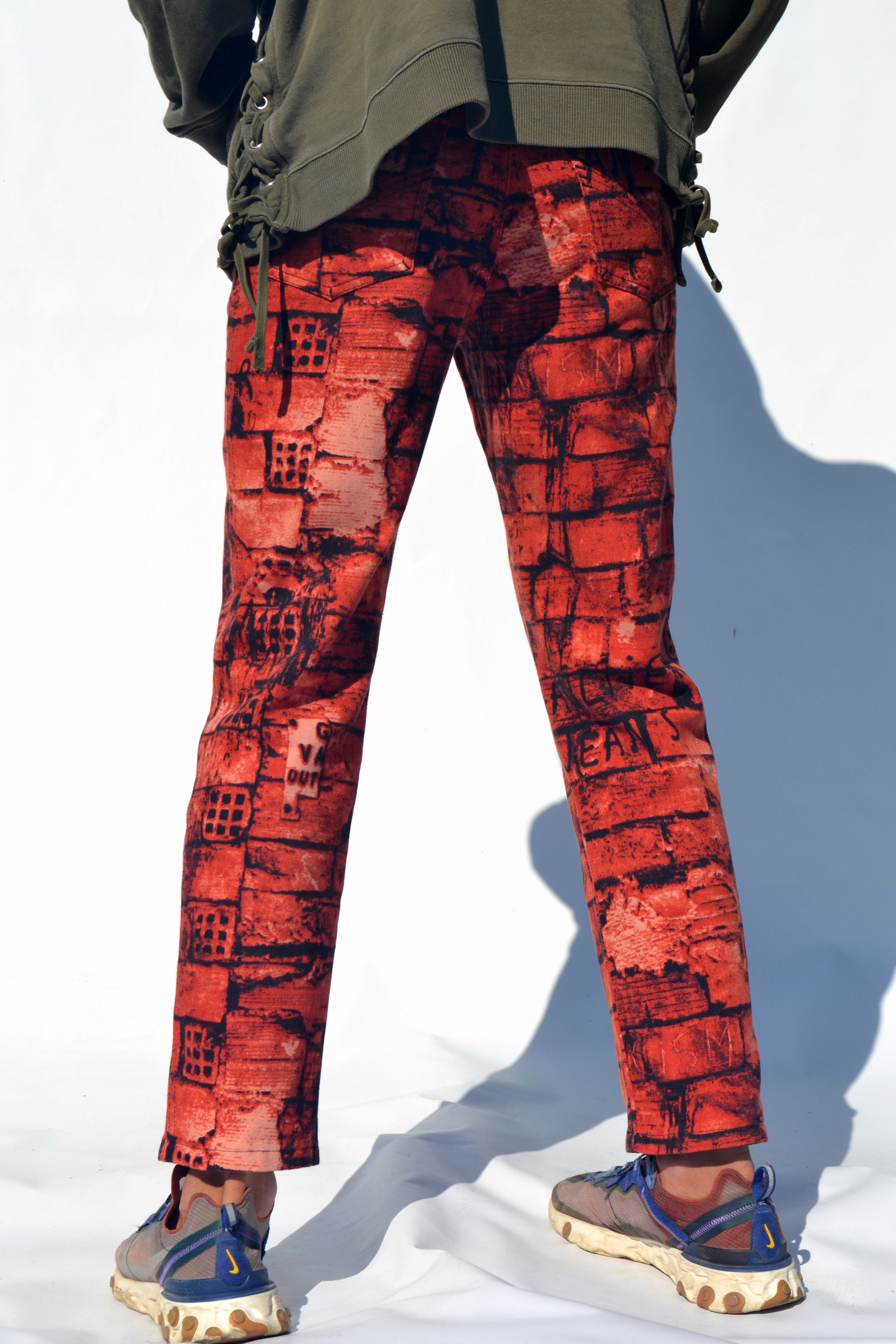 Jean Paul Gaultier AW1997 Jean Paul Gaultier Brick Jeans Print Pants Size US 29 - 6 Thumbnail