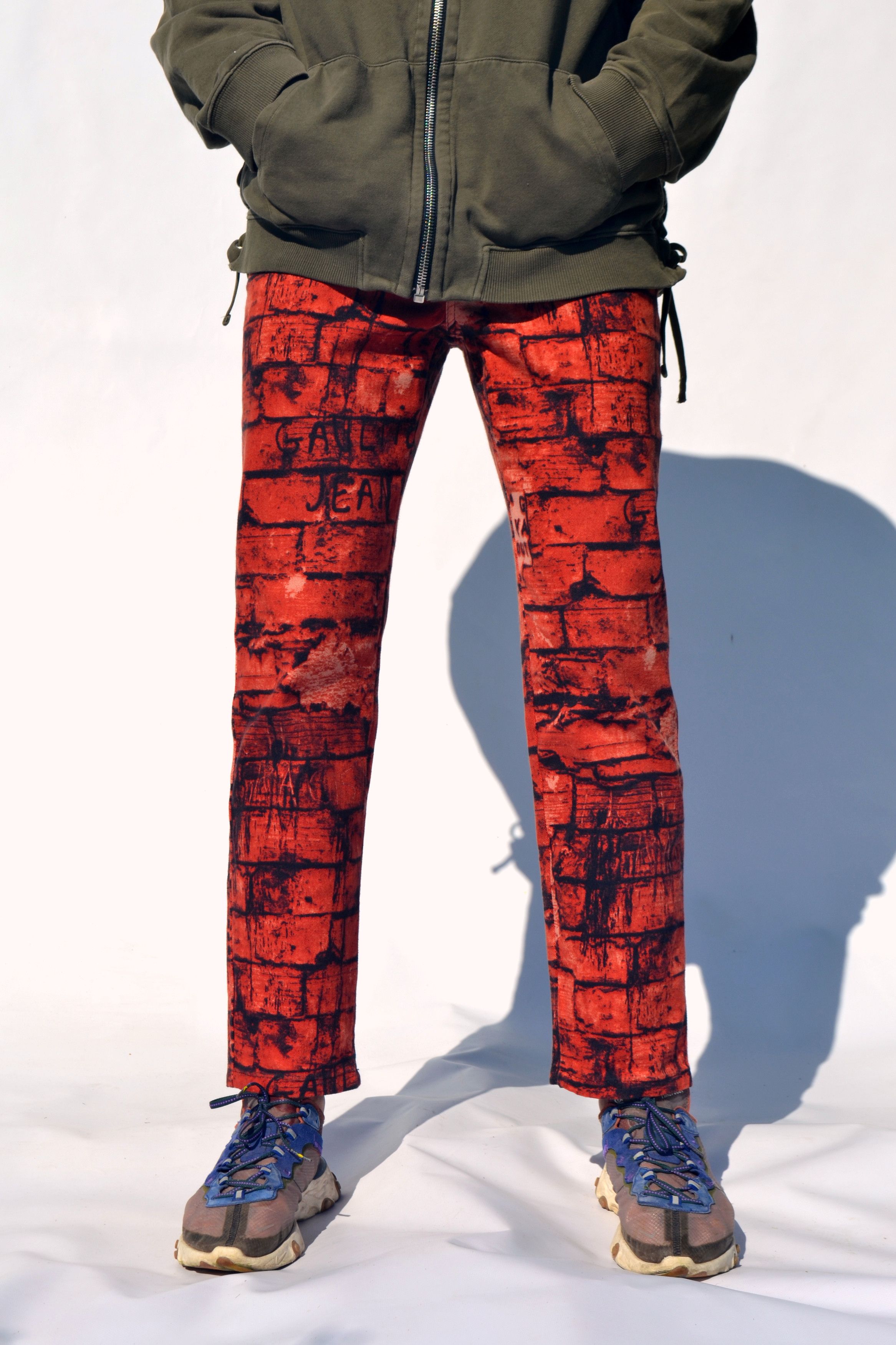 Jean Paul Gaultier AW1997 Jean Paul Gaultier Brick Jeans Print Pants Size US 29 - 5 Thumbnail