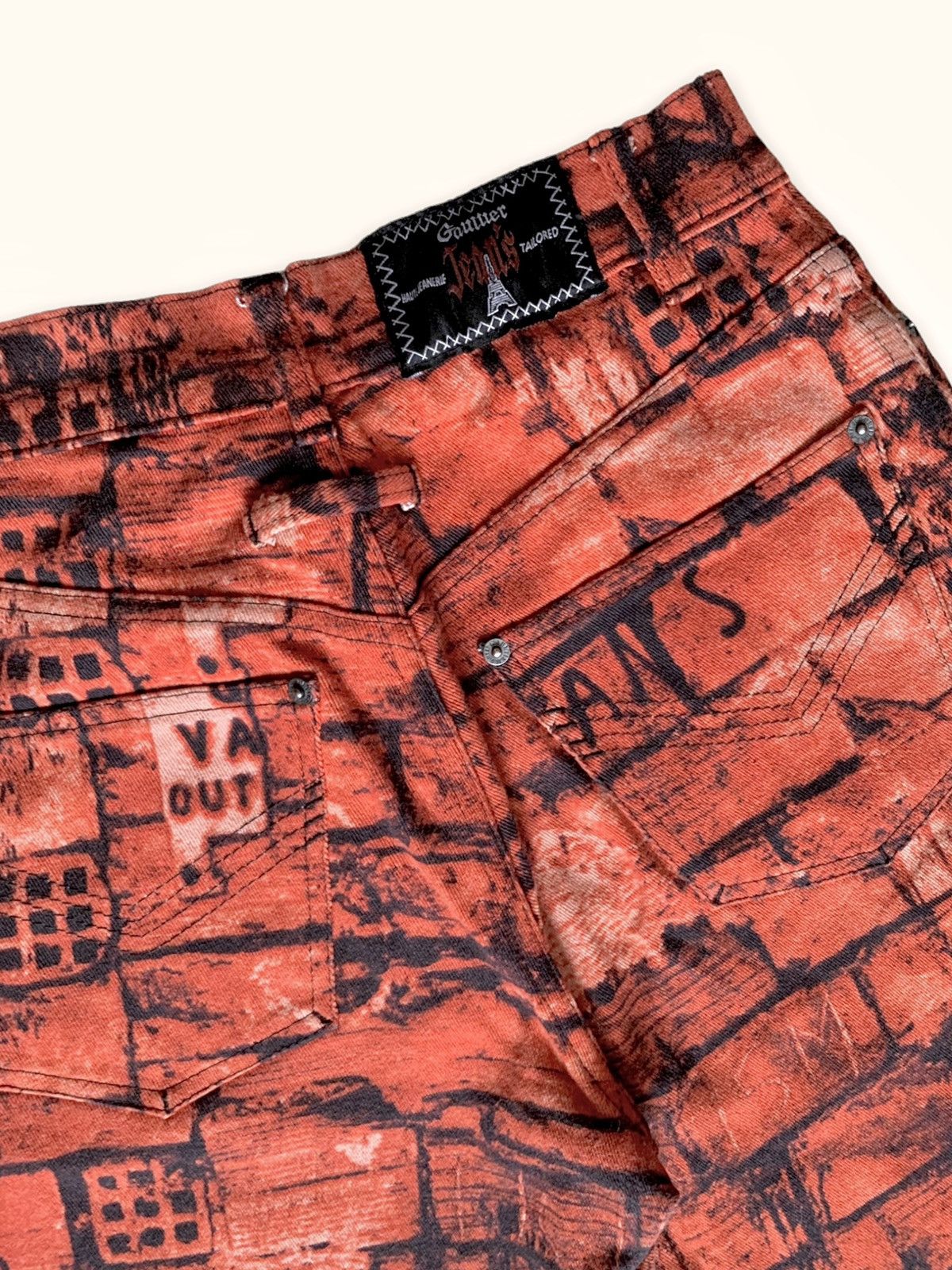 Jean Paul Gaultier AW1997 Jean Paul Gaultier Brick Jeans Print Pants Size US 29 - 10 Thumbnail