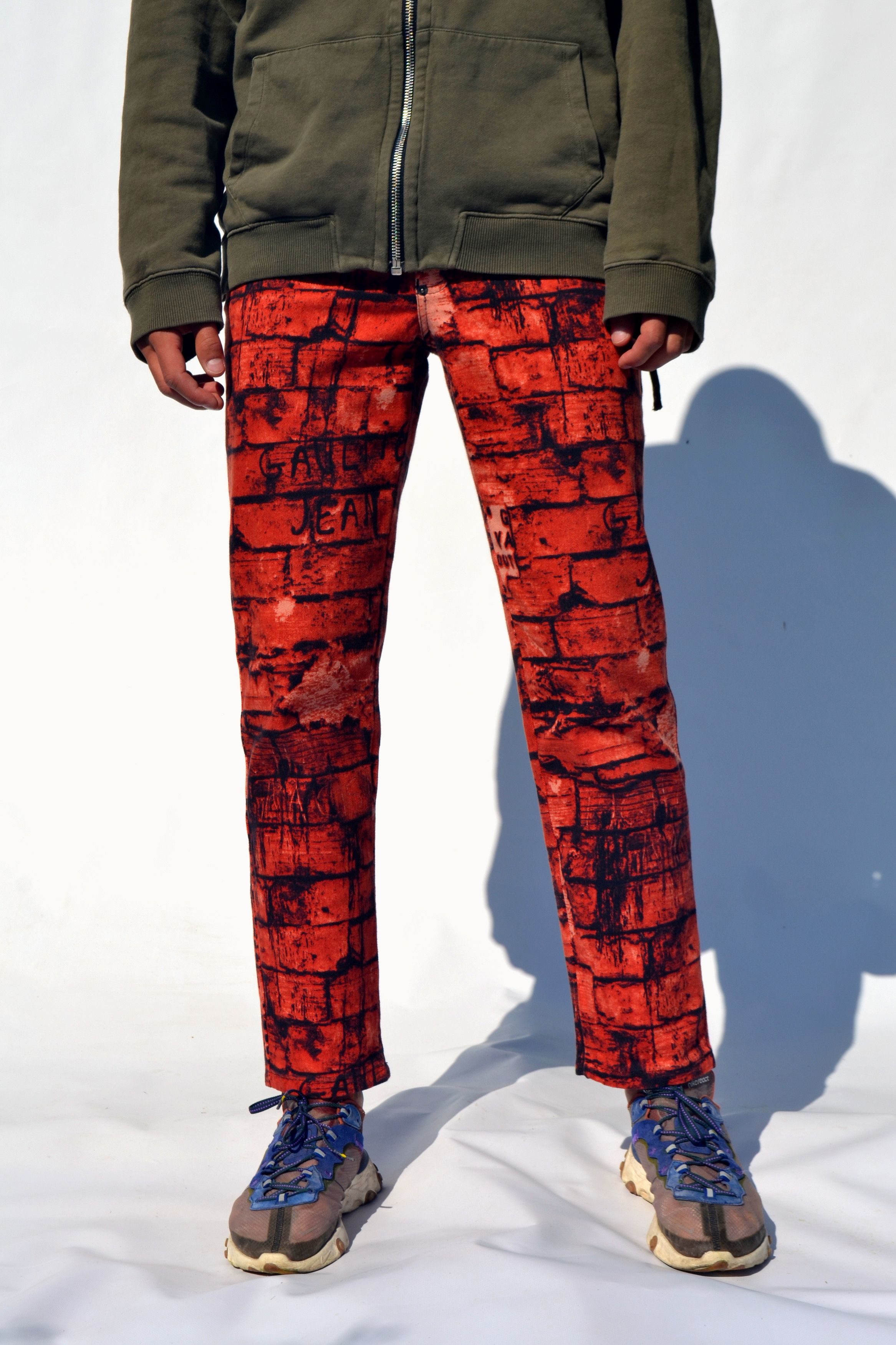 Jean Paul Gaultier AW1997 Jean Paul Gaultier Brick Jeans Print Pants Size US 29 - 4 Thumbnail