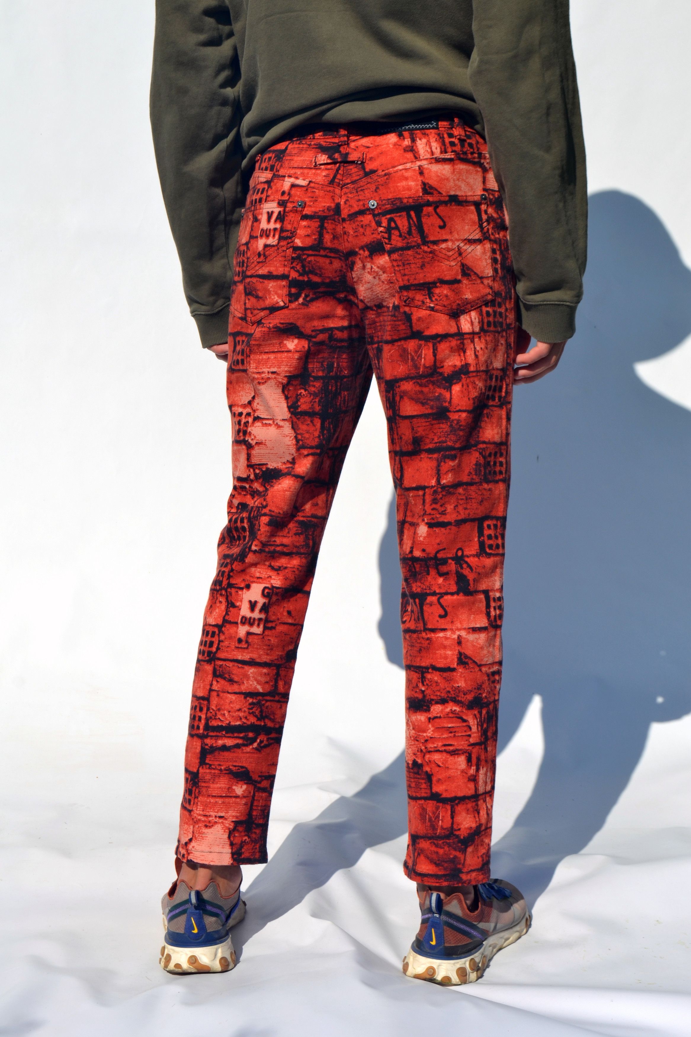 Jean Paul Gaultier AW1997 Jean Paul Gaultier Brick Jeans Print Pants Size US 29 - 7 Thumbnail