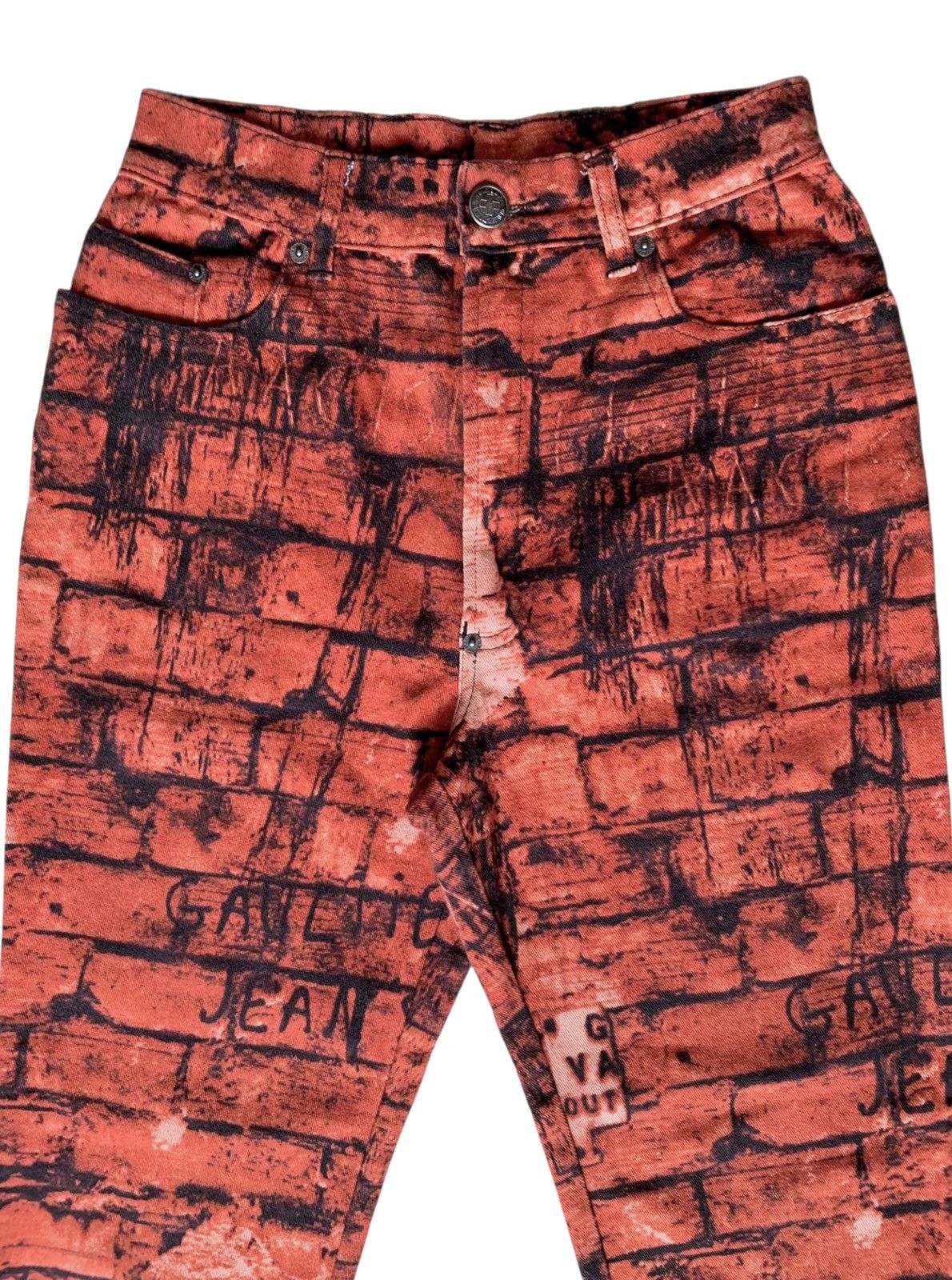 Jean Paul Gaultier AW1997 Jean Paul Gaultier Brick Jeans Print Pants Size US 29 - 8 Thumbnail