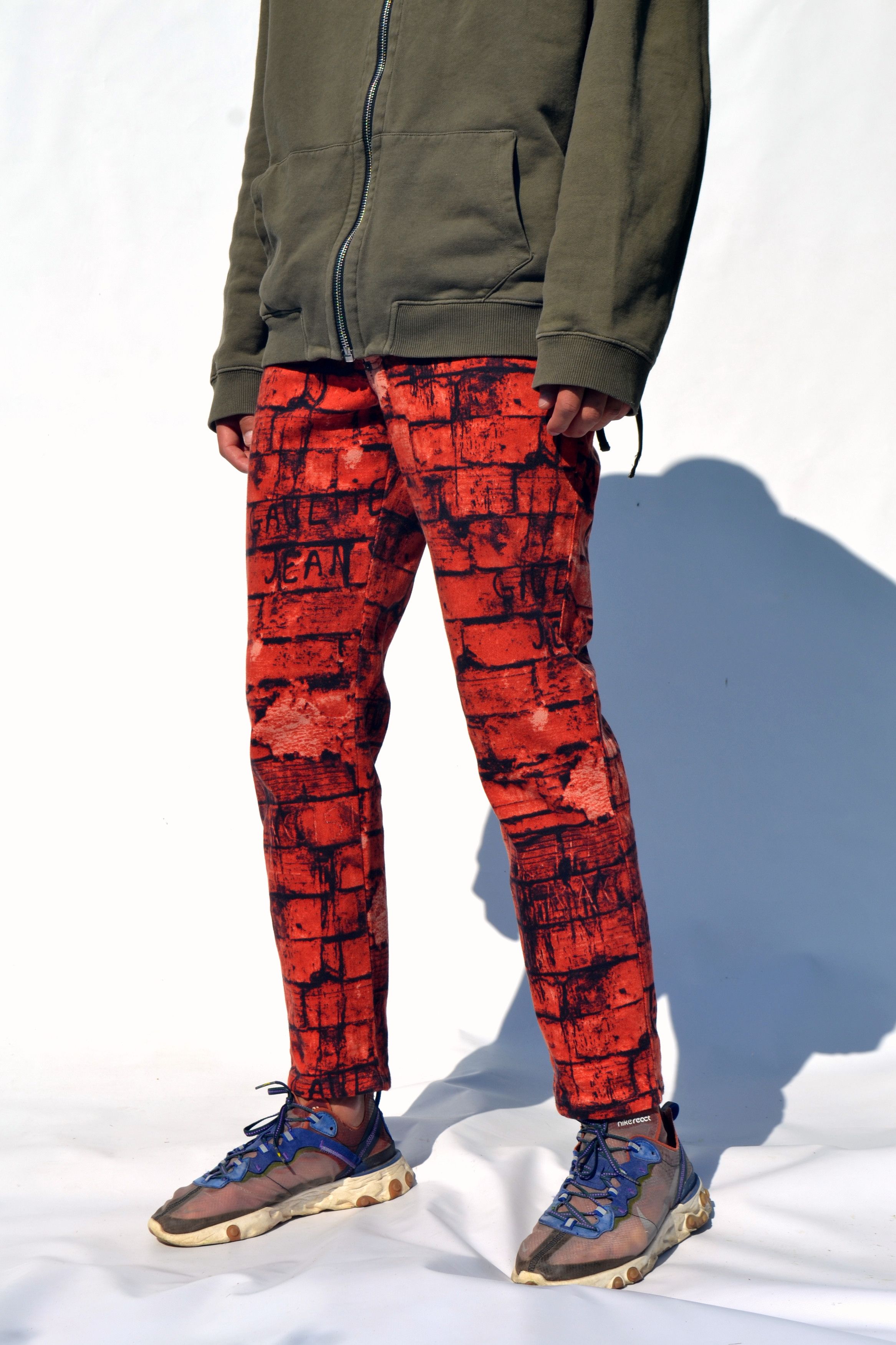Jean Paul Gaultier AW1997 Jean Paul Gaultier Brick Jeans Print Pants Size US 29 - 3 Thumbnail