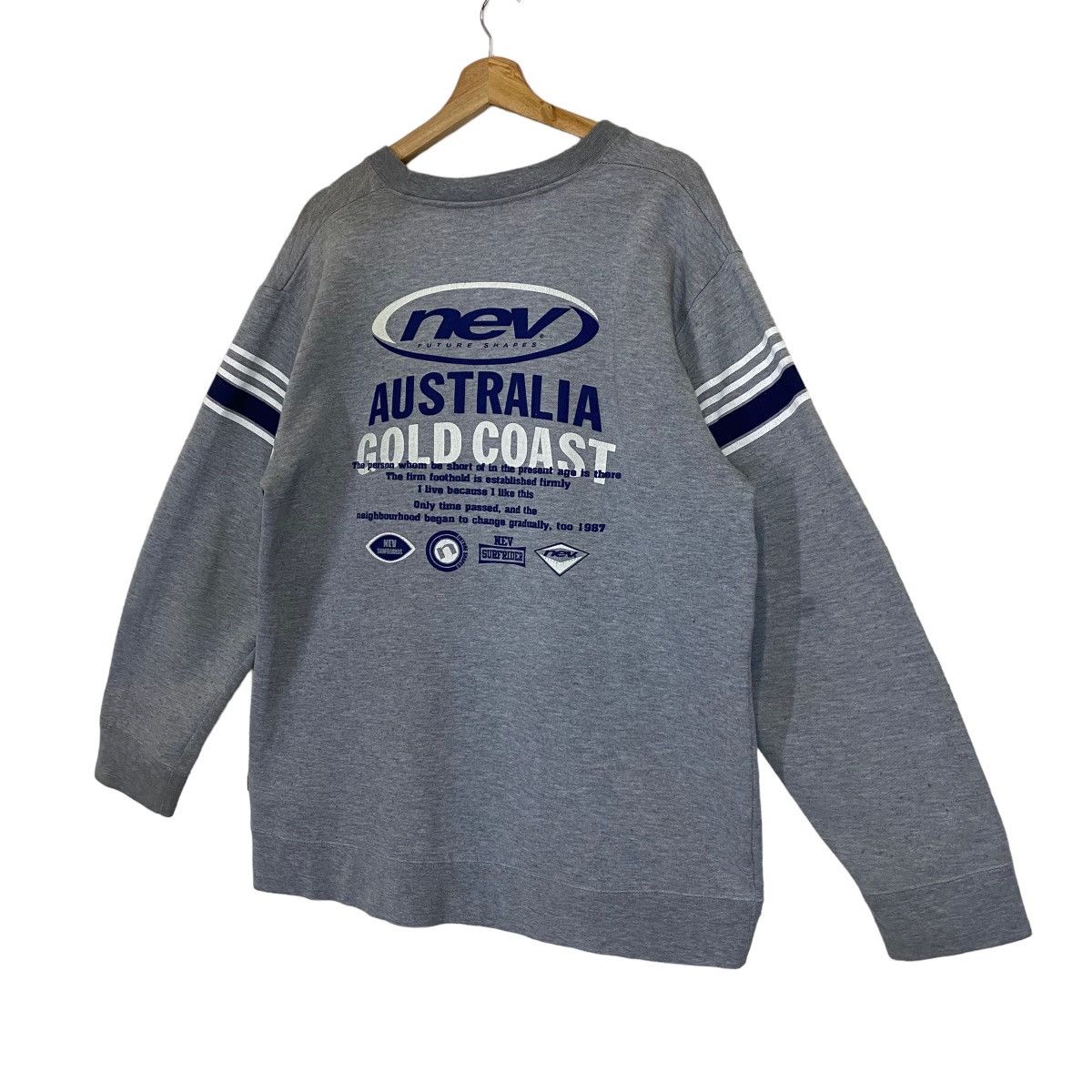 Japanese Brand × Vintage Vintage 90s Nev Big Logo Crewneck Sweatshirt Size M Size US M / EU 48-50 / 2 - 3 Thumbnail