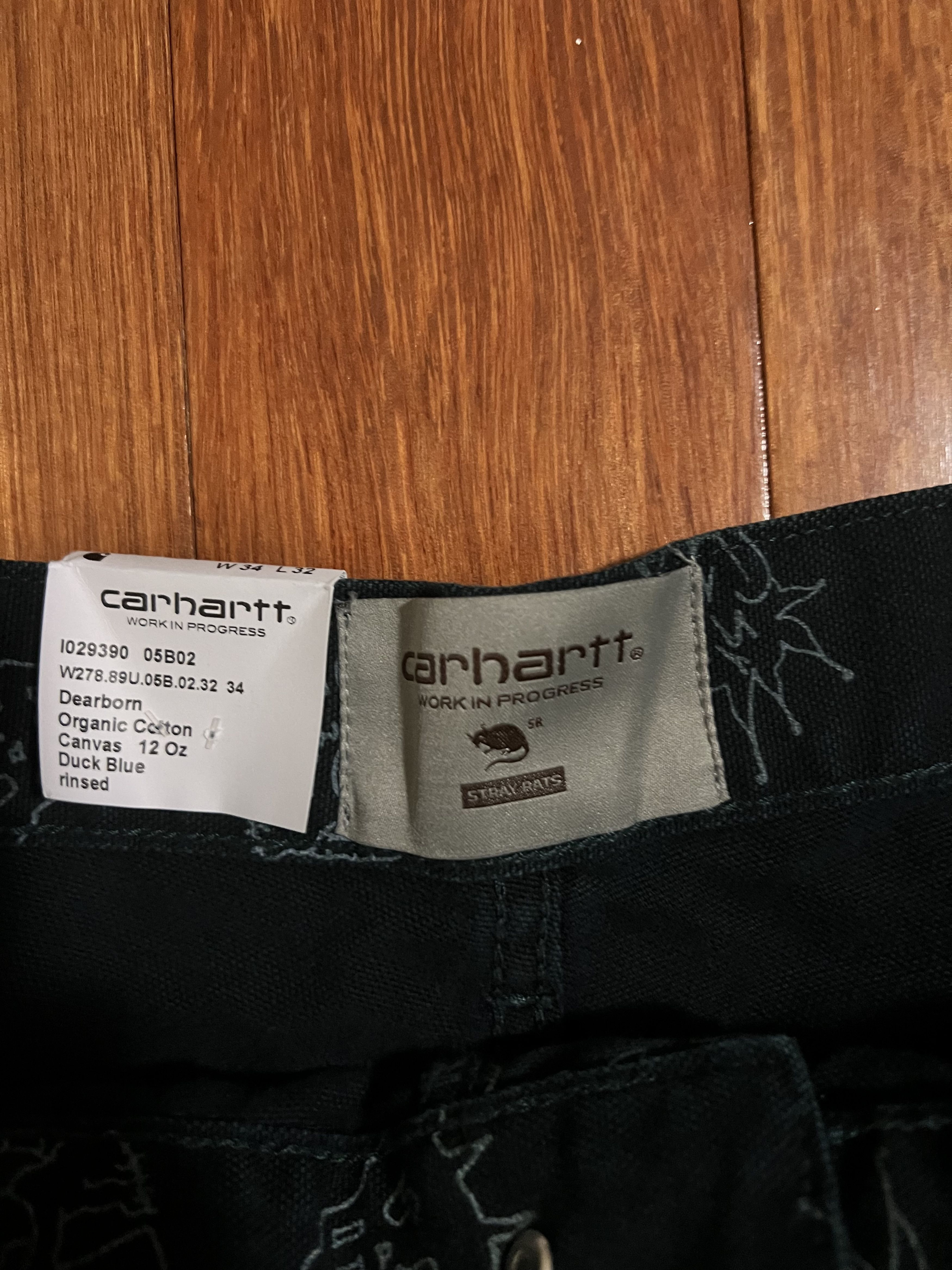 Carhartt Wip × Stray Rats 💚 2022 Carhartt WIP x Stray Rats Denim Blue NEW Size US 34 / EU 50 - 3 Thumbnail