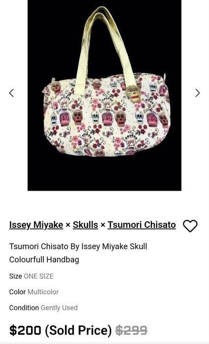 Issey Miyake Tsumori Chisato Velvet Skull Barrel | Grailed