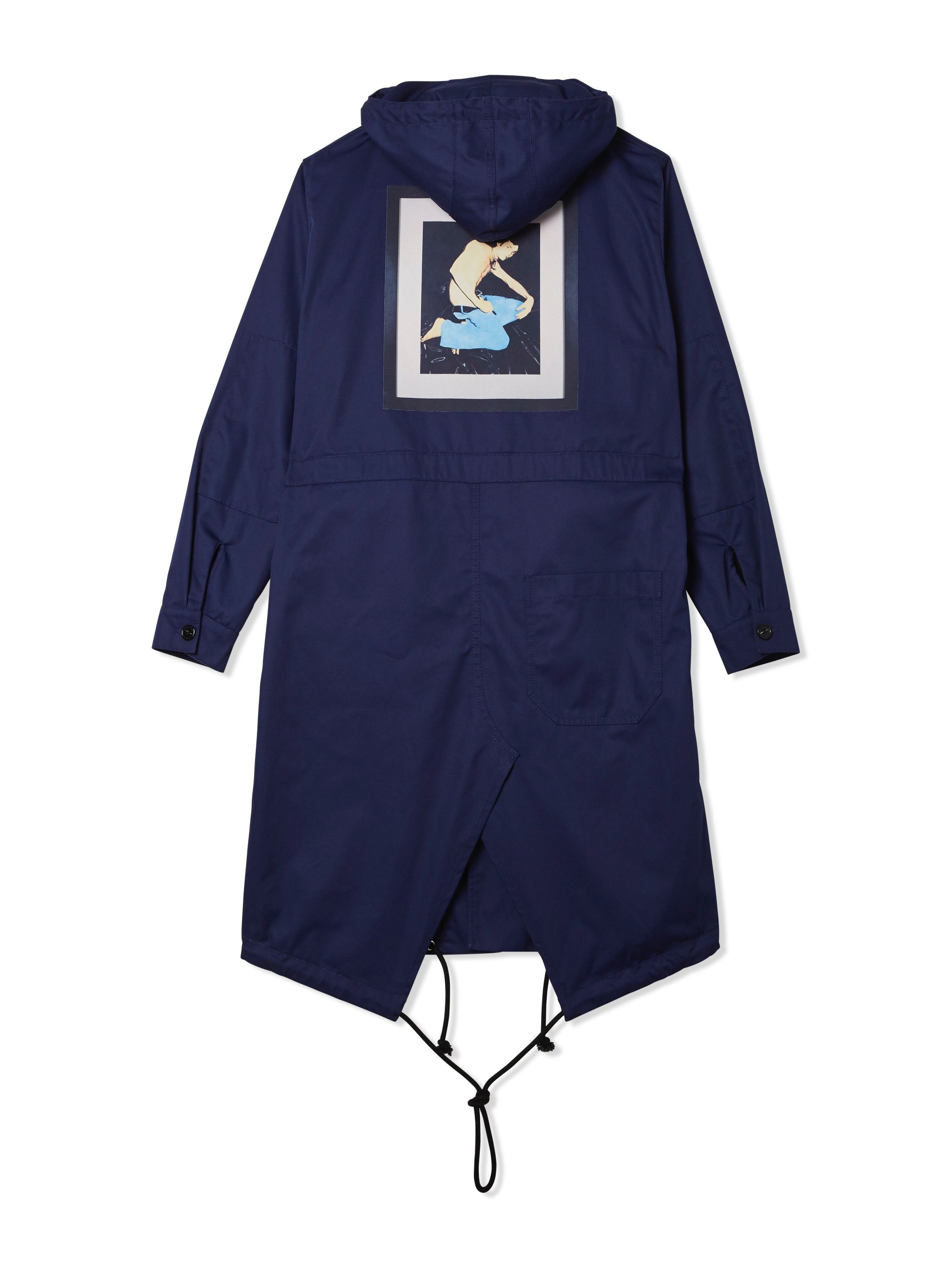 image of Raf Simons X Robert Mapplethorpe Parka in Blue, Men's (Size Medium)