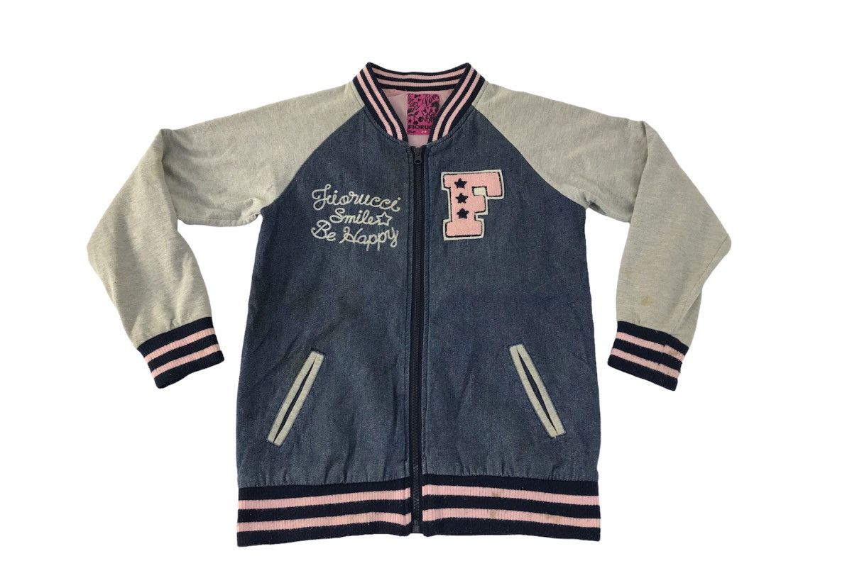 Fiorucci × Vintage Fiorucci Denim Sweatshirt Jacket Zipper Striped Style Size US S / EU 44-46 / 1 - 1 Thumbnail
