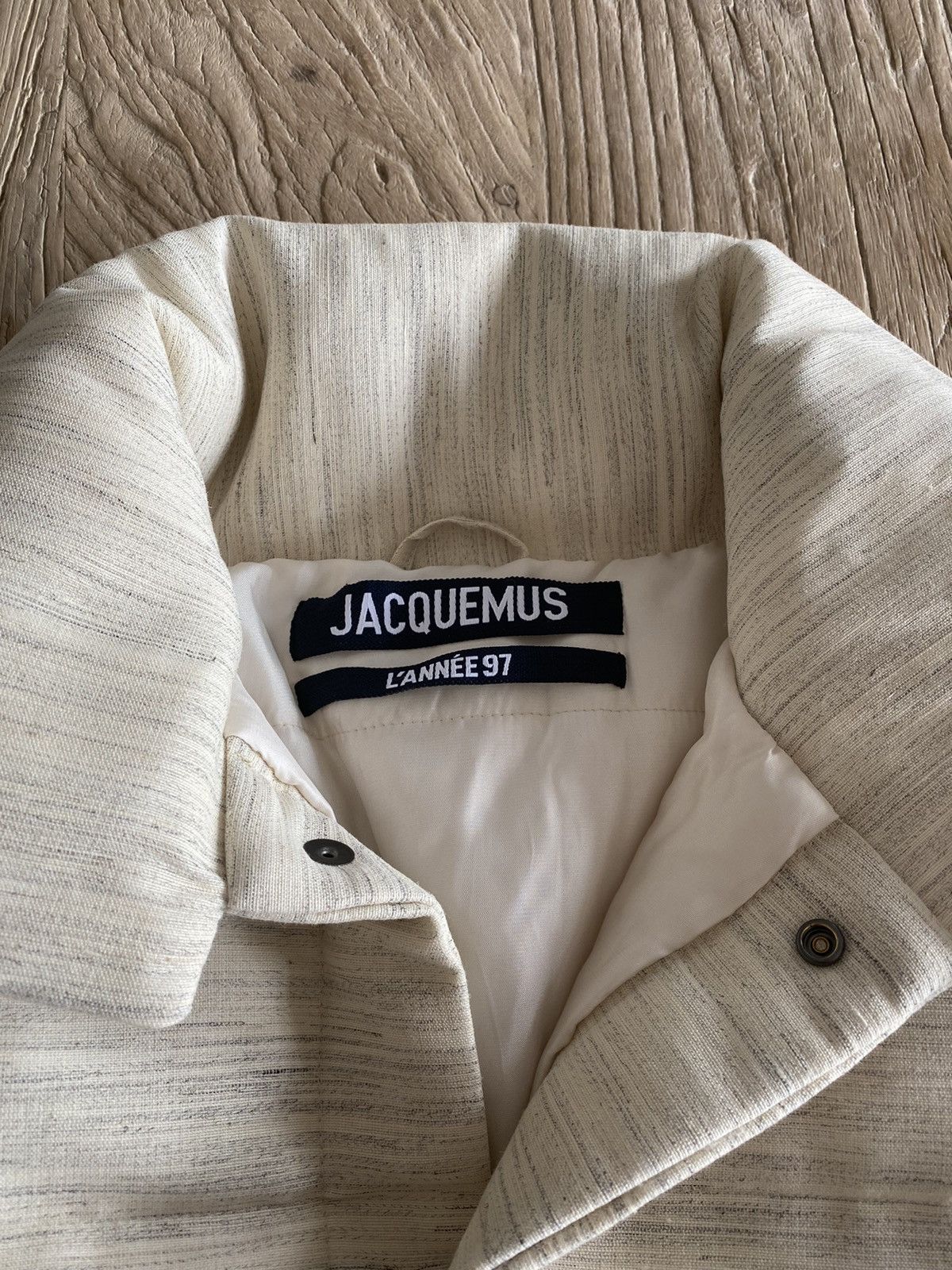 Jacquemus Cream Melange Doudune Puffer Size US S / EU 44-46 / 1 - 5 Thumbnail