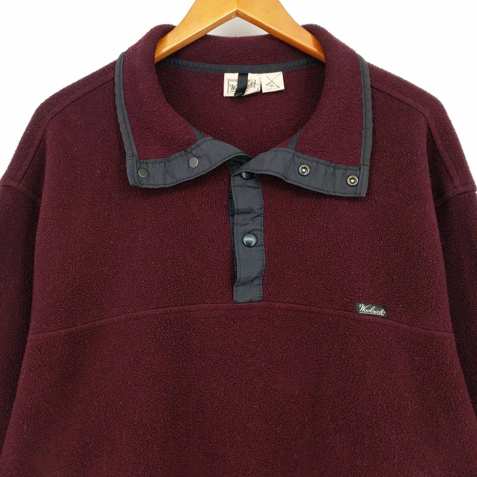 Vintage × Woolrich Woolen Mills Vintage Woolrich Polartec Fleece Henley Sweatshirt Jacket XL Size US XL / EU 56 / 4 - 2 Thumbnail