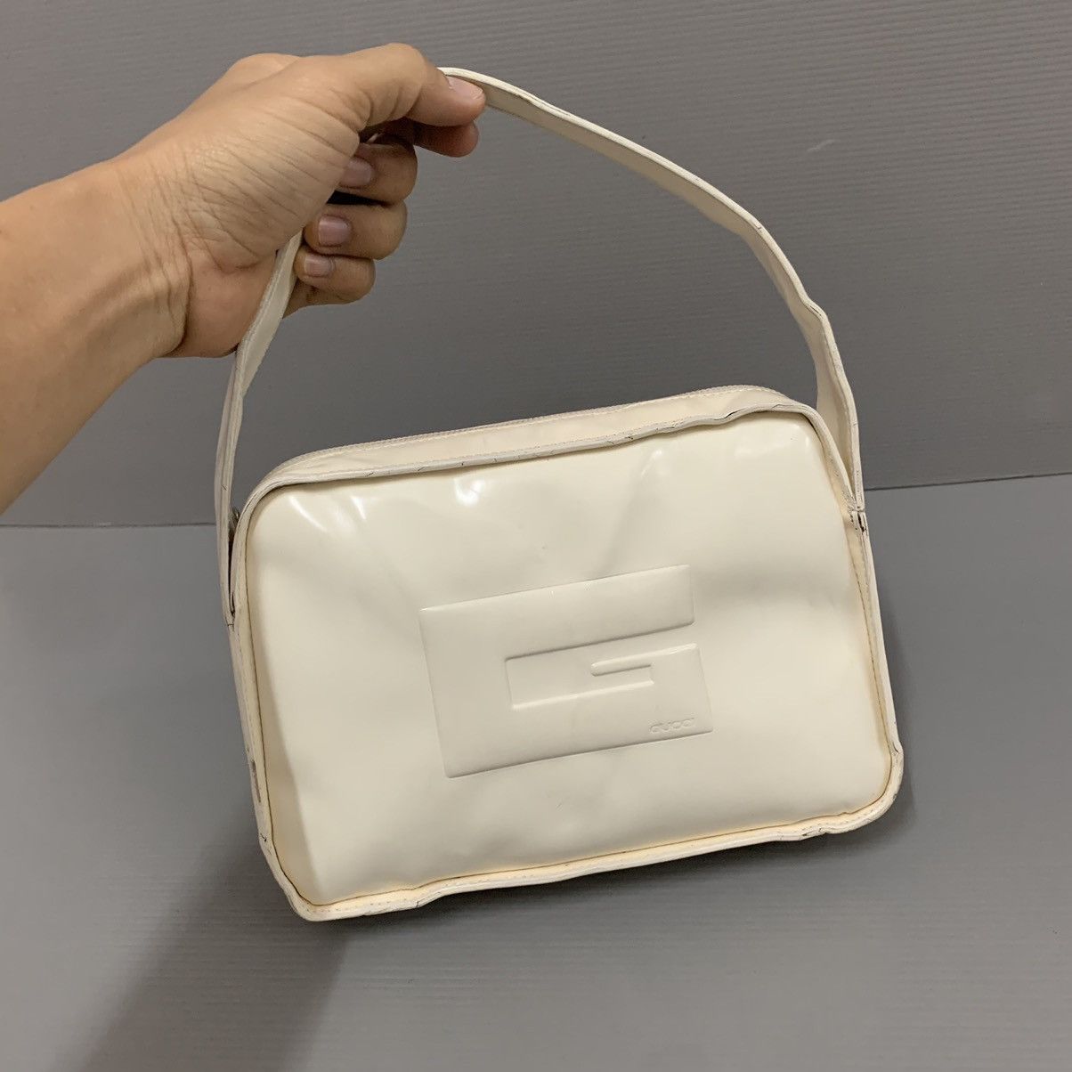 Gucci Gucci Leather Vernis White Dinner Bag Size ONE SIZE - 1 Thumbnail
