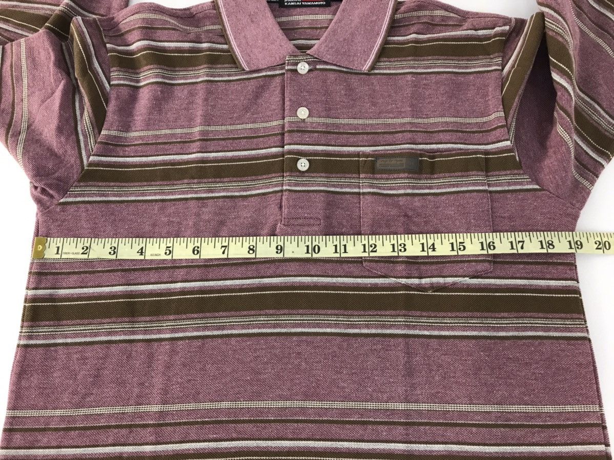 Japanese Brand × Kansai Yamamoto Up To You by Kansai Yamamoto Single Pocket Striped Polo Size US M / EU 48-50 / 2 - 8 Thumbnail