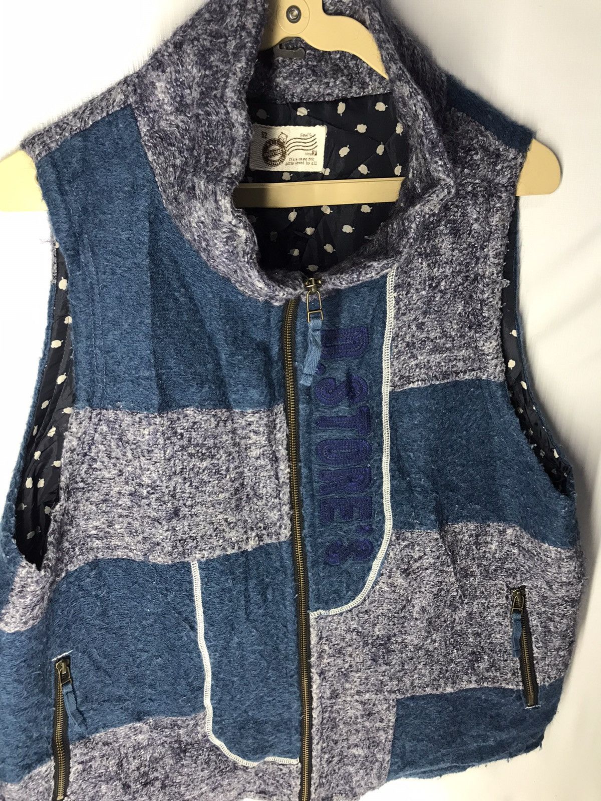Japanese Brand 🔥offer🔥Drugstore patchwork sleeveless fleece zipper jacket Size US M / EU 48-50 / 2 - 5 Thumbnail