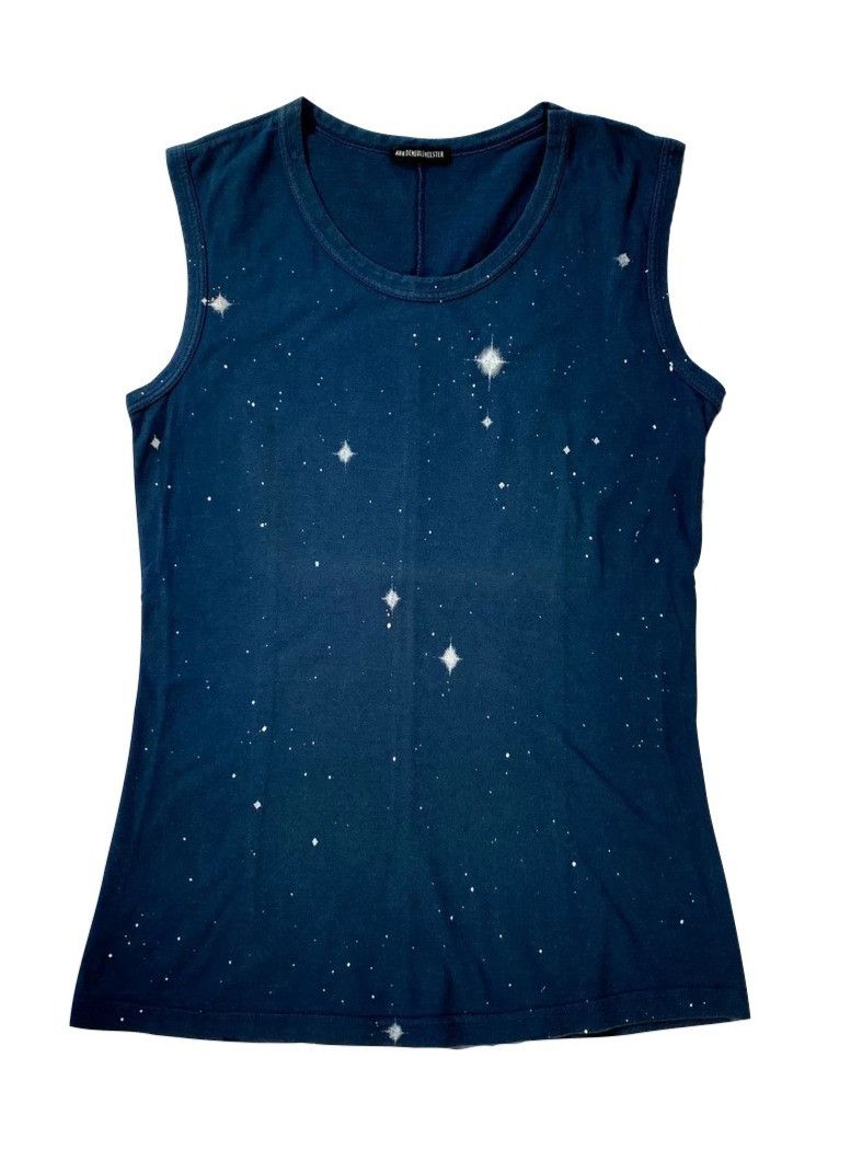 Ann Demeulemeester ⚡️QUICK SALE⚡️Ann Demeulemeester Blue Star Tank Top Size S / US 4 / IT 40 - 1 Thumbnail