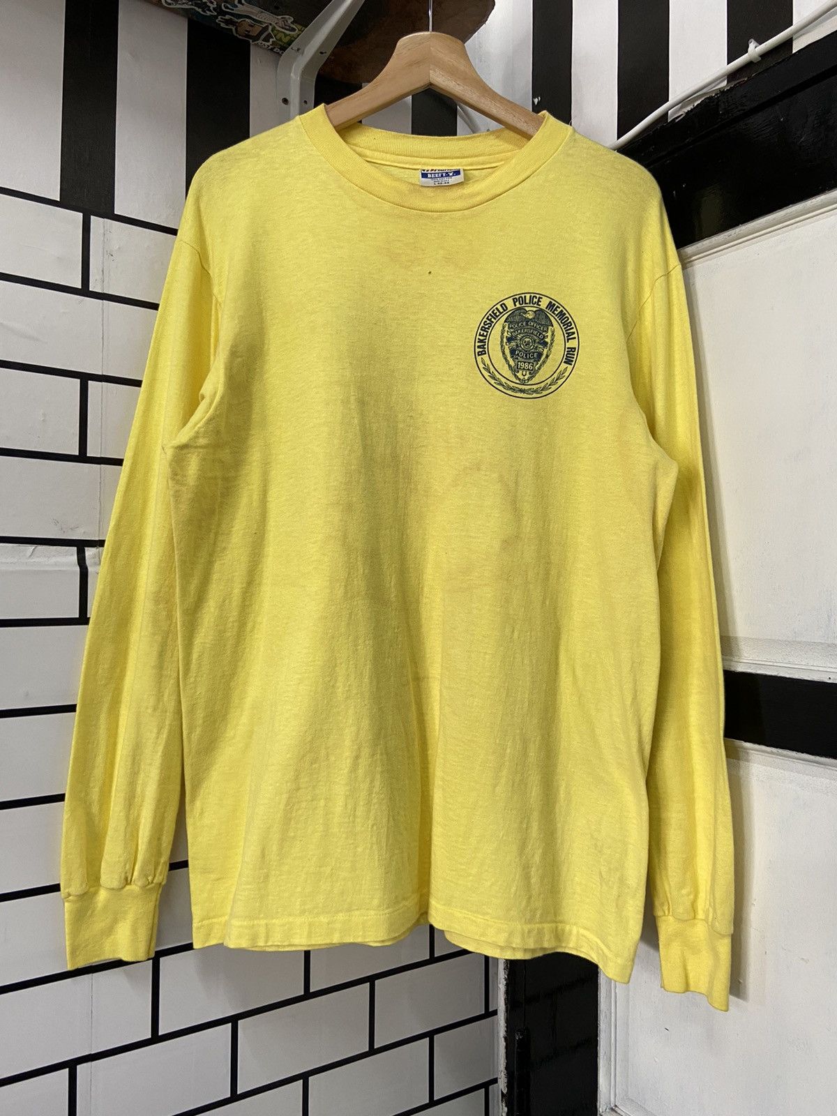 Hanes × Pepsi × Vintage Vintage 1986 Pepsi Bakersfirld Police Memoral Run LS Tee Size US M / EU 48-50 / 2 - 2 Thumbnail