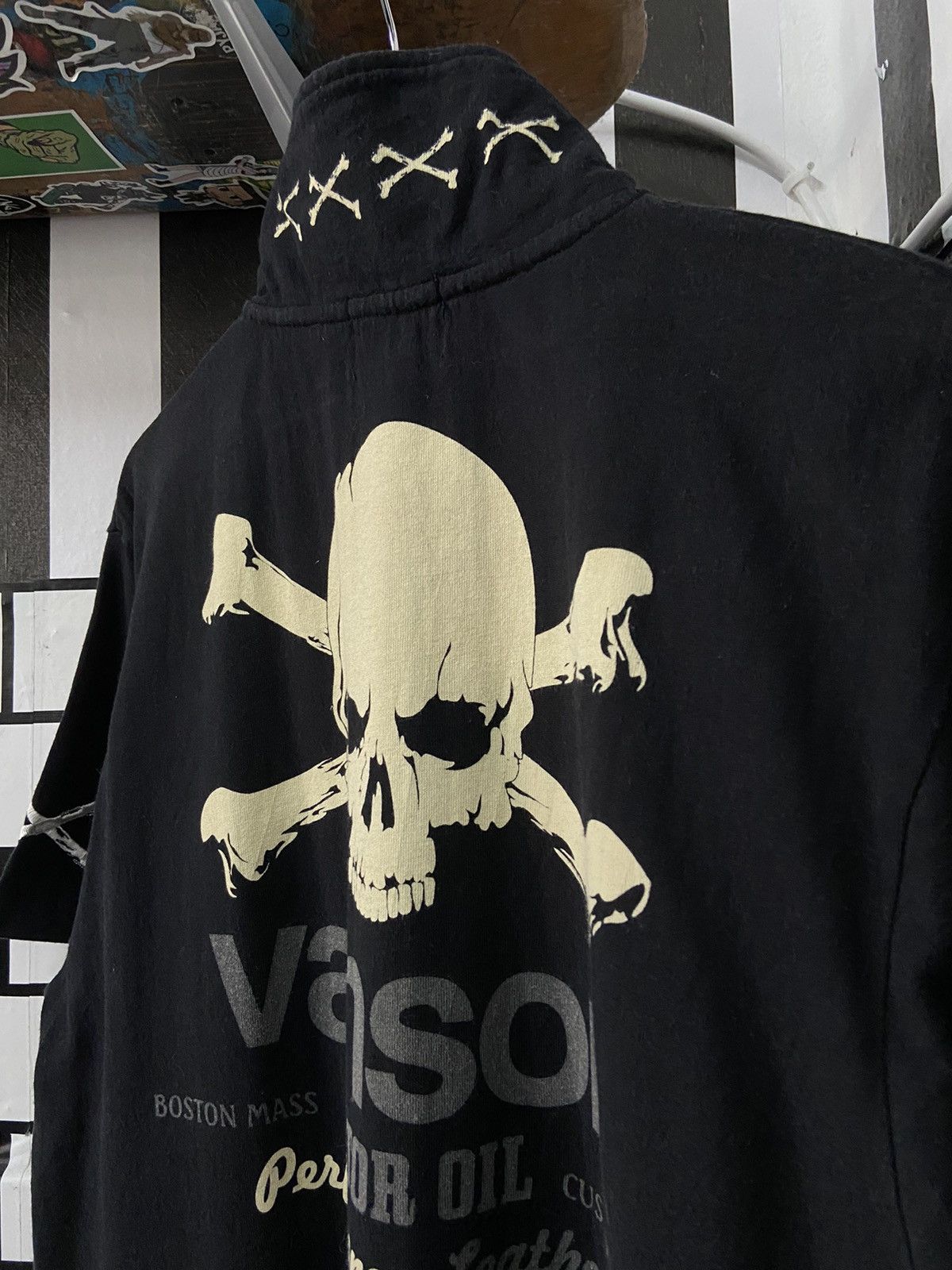 Vanson Leathers × Vintage Vintage Vanson Skull Crossbones Embroidered Polos Size US M / EU 48-50 / 2 - 15 Thumbnail