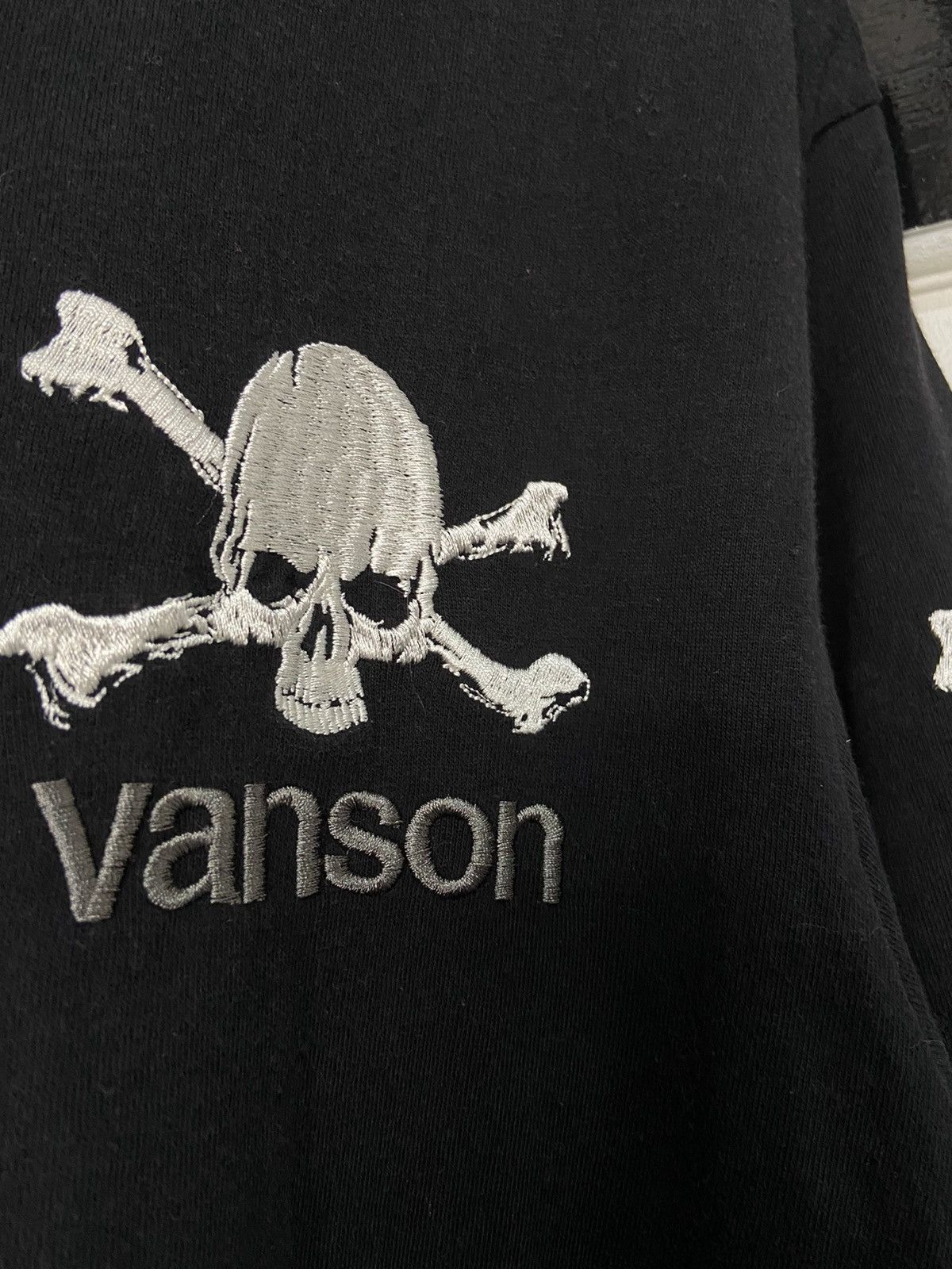 Vanson Leathers × Vintage Vintage Vanson Skull Crossbones Embroidered Polos Size US M / EU 48-50 / 2 - 10 Thumbnail