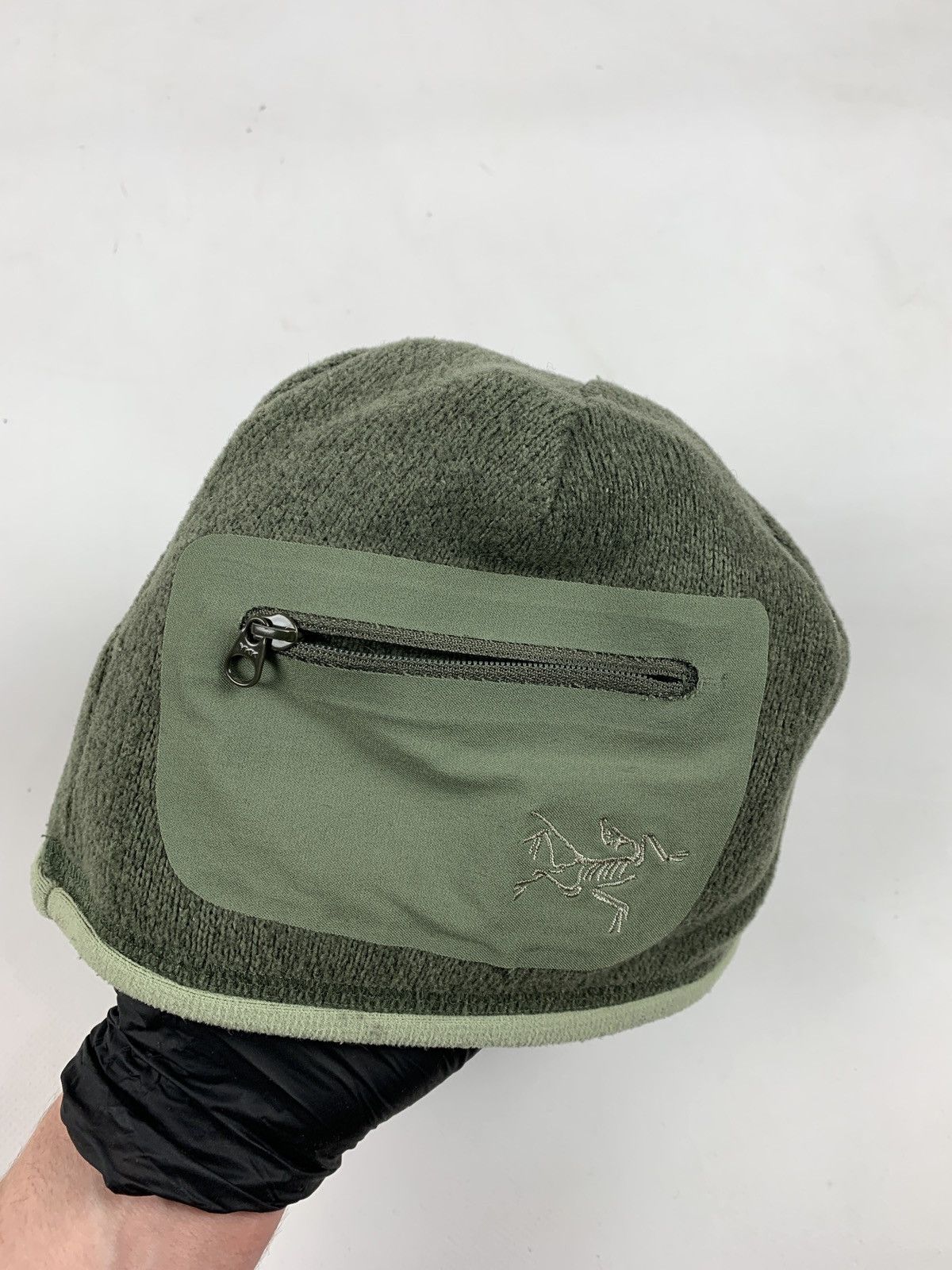 Arc'teryx Arcteryx Polartec Fleece Zip Pocket Khaki Beanie Hats Size ONE SIZE - 7 Thumbnail