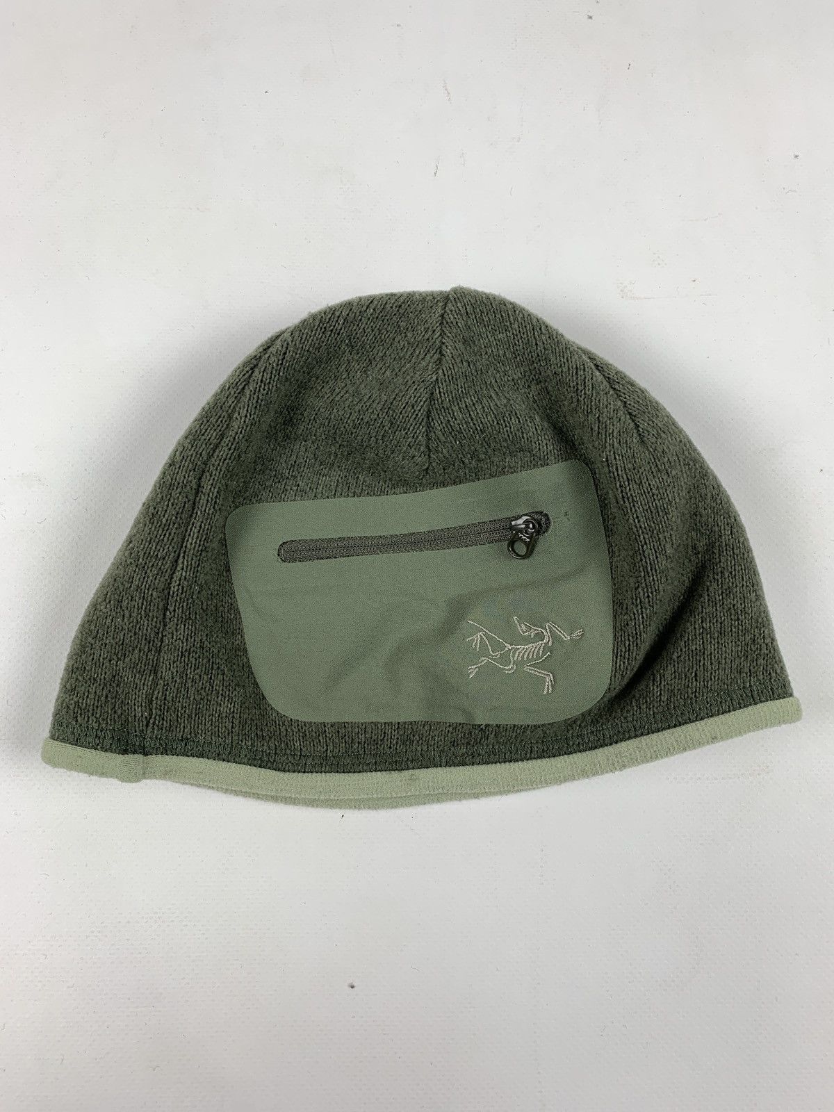 Arc'teryx Arcteryx Polartec Fleece Zip Pocket Khaki Beanie Hats Size ONE SIZE - 4 Thumbnail