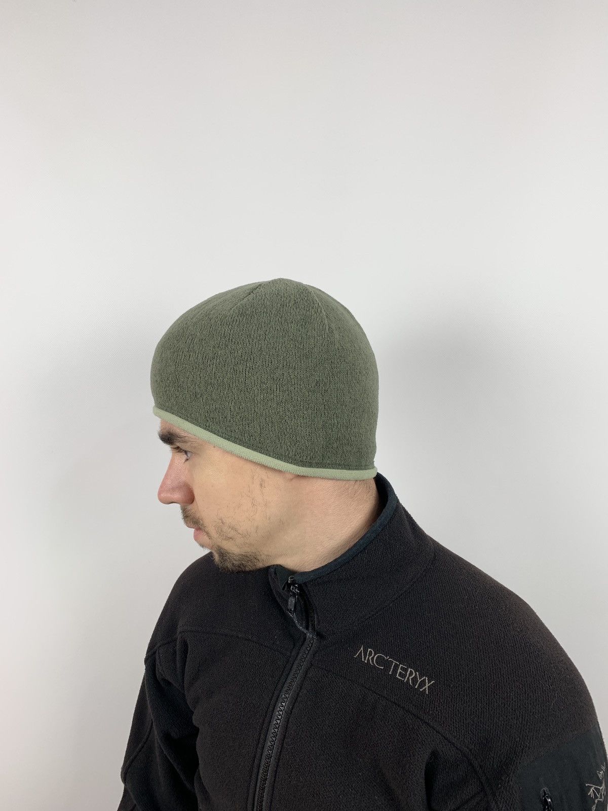 Arc'teryx Arcteryx Polartec Fleece Zip Pocket Khaki Beanie Hats Size ONE SIZE - 3 Thumbnail