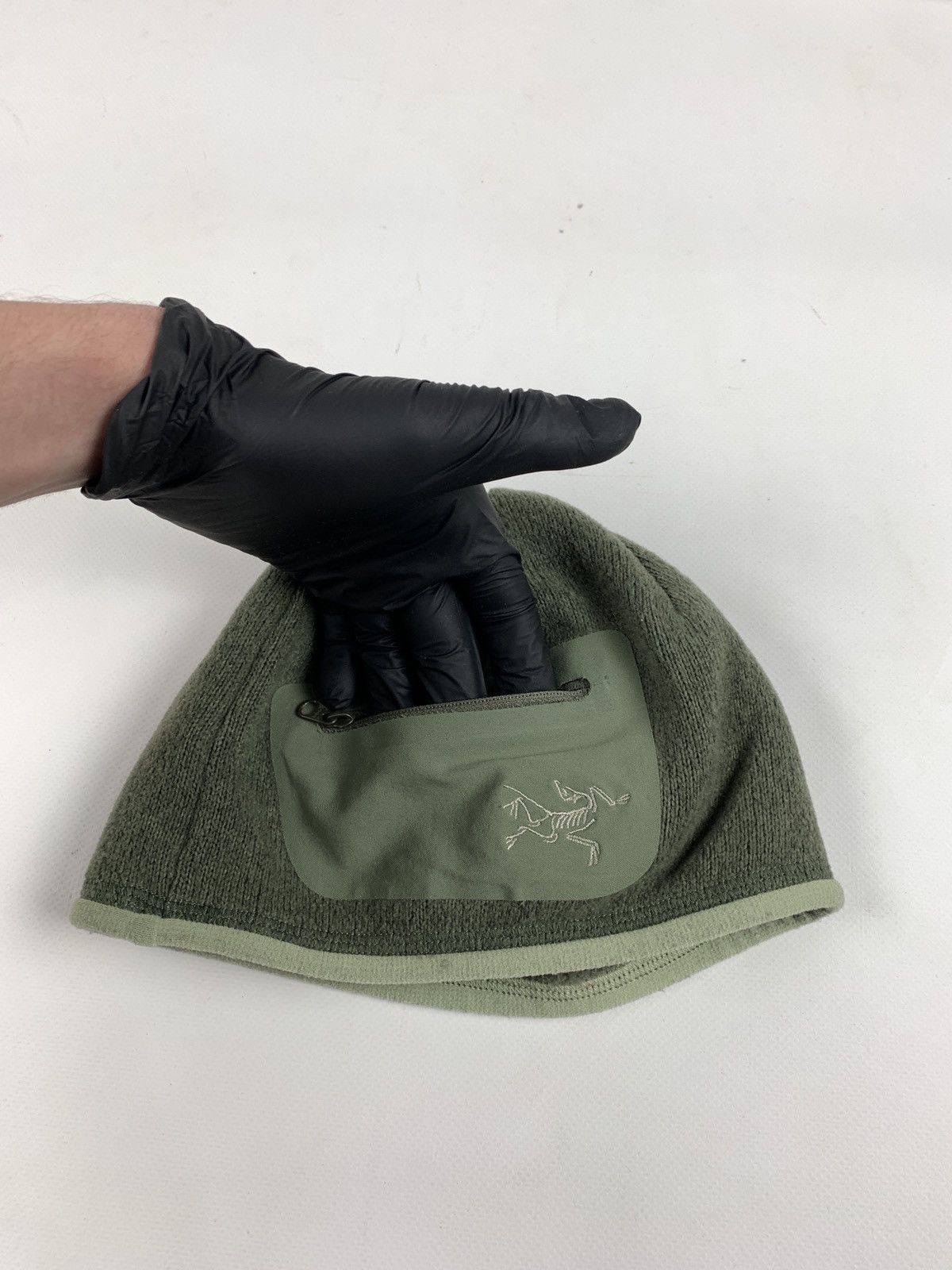 Arc'teryx Arcteryx Polartec Fleece Zip Pocket Khaki Beanie Hats Size ONE SIZE - 8 Thumbnail