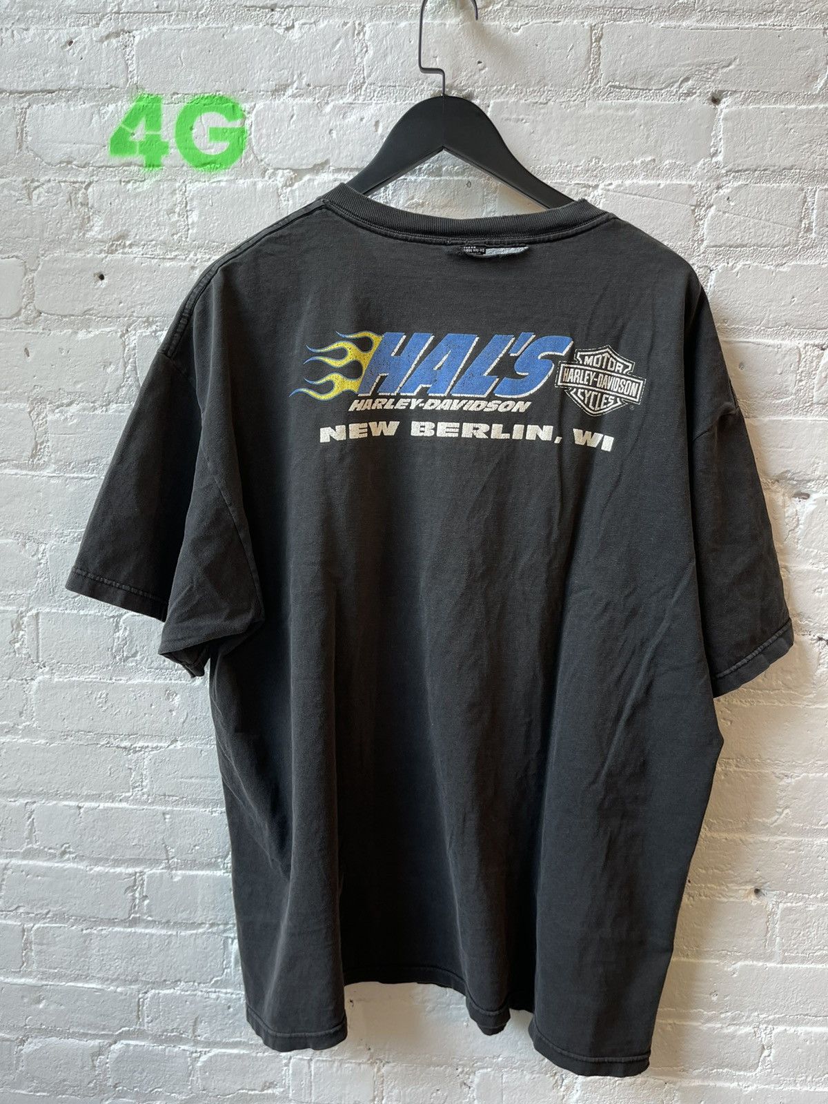 Harley Davidson × Vintage Vintage 90s THRASHED Harley Davidson Eagle Thunder Shirt 2XL Size US XXL / EU 58 / 5 - 9 Thumbnail