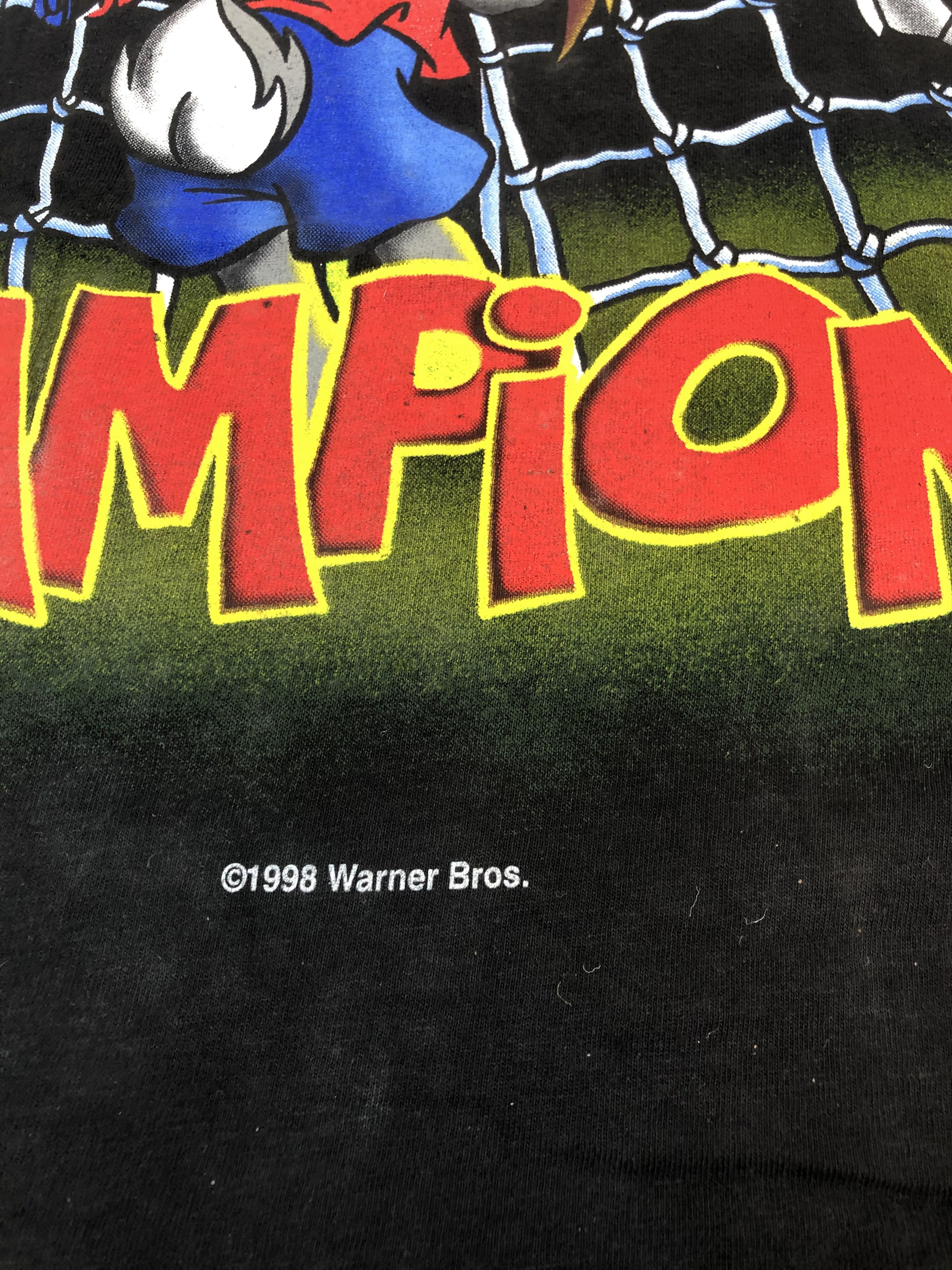 Cartoon Network Vintage 1998 Taz & Bugs Bunny Champions Soccer Warner Bros Size US S / EU 44-46 / 1 - 5 Thumbnail