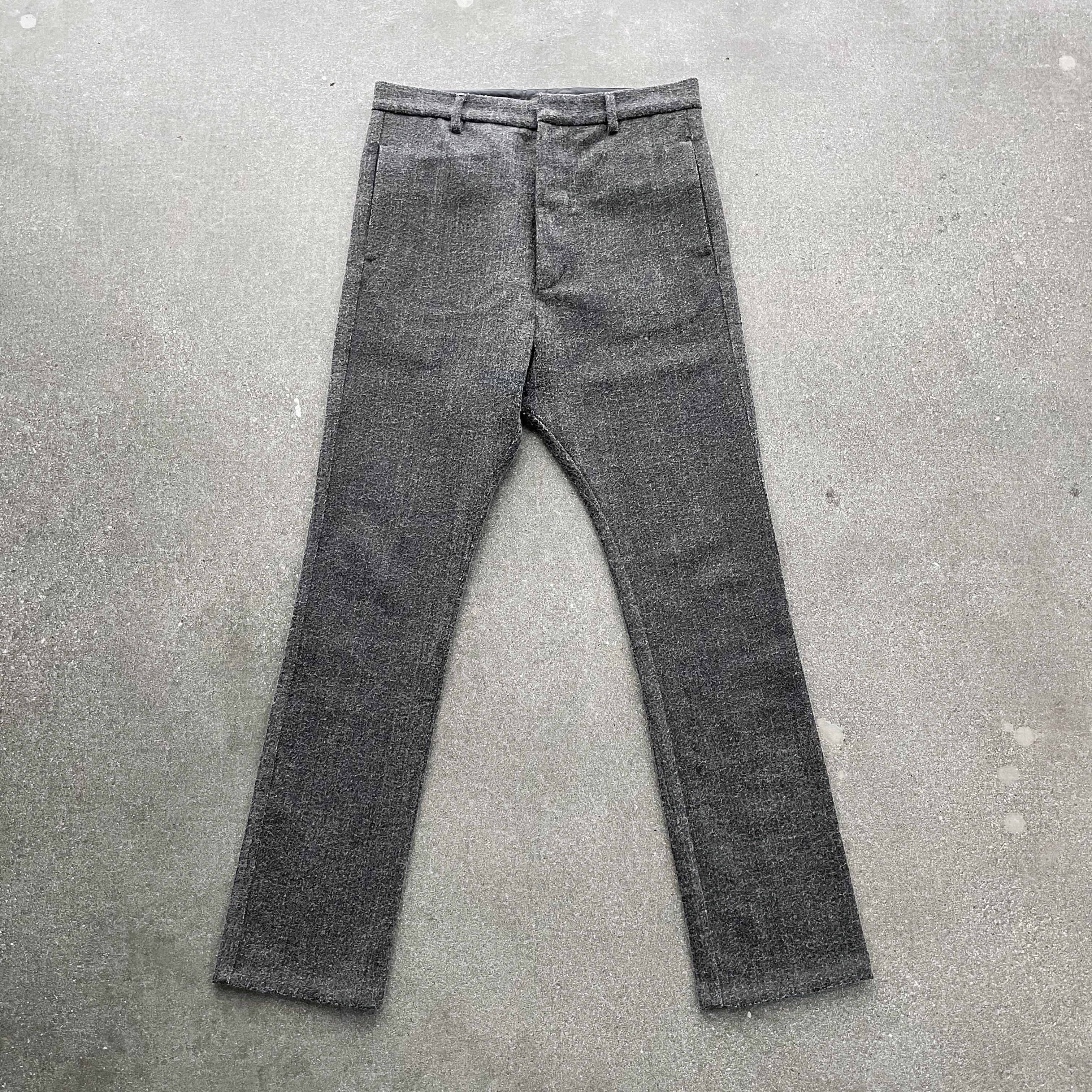image of Deepti Low Crotch Membrane Trousers - Size 48 in Grey, Men's