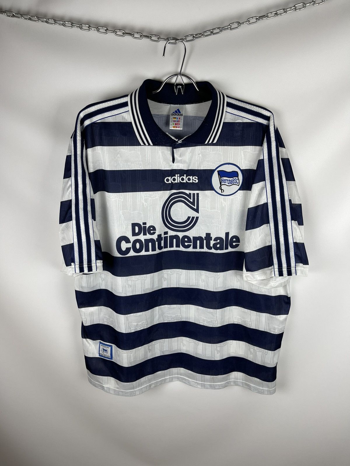 Maillot Hertha Berlin 1998/1999 Domicile Adidas Taille L - Floqué 11 Preetz