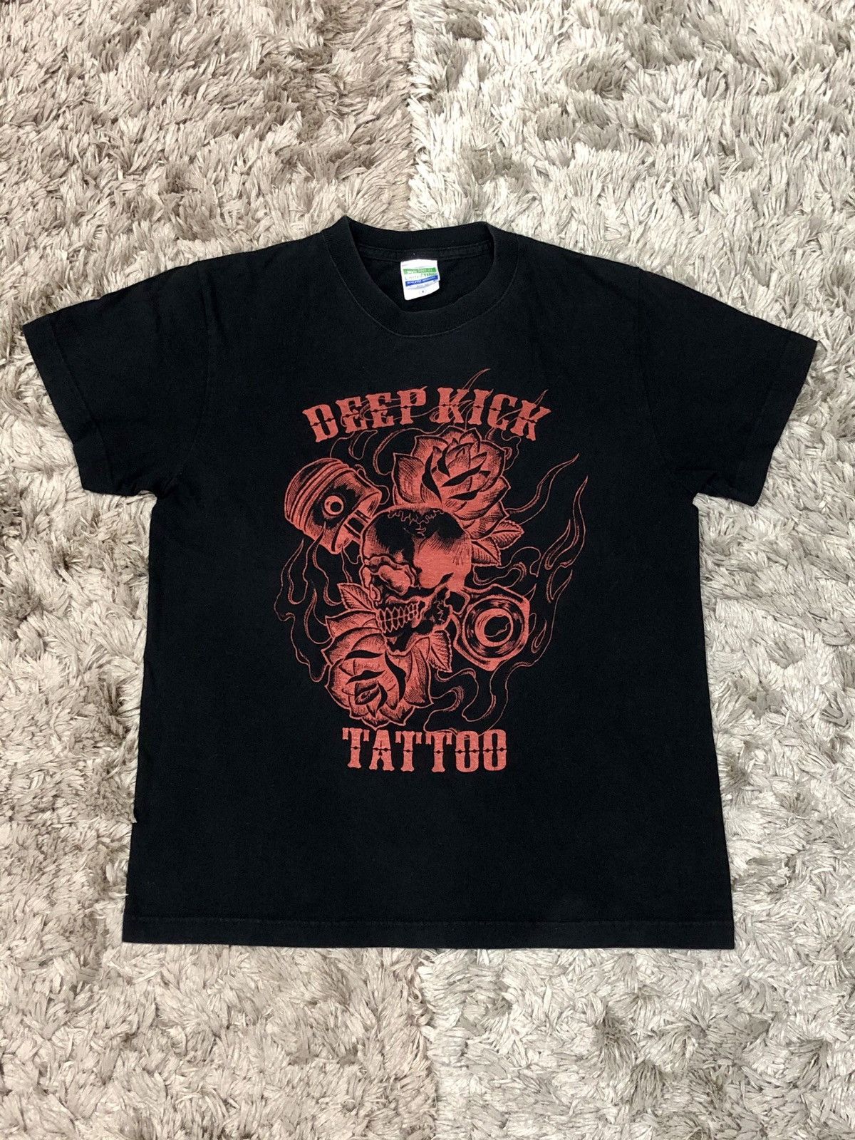 Vintage 🔥☠️Special Design By Deep Kick Tattoo T-Shirt Size US S / EU 44-46 / 1 - 1 Thumbnail