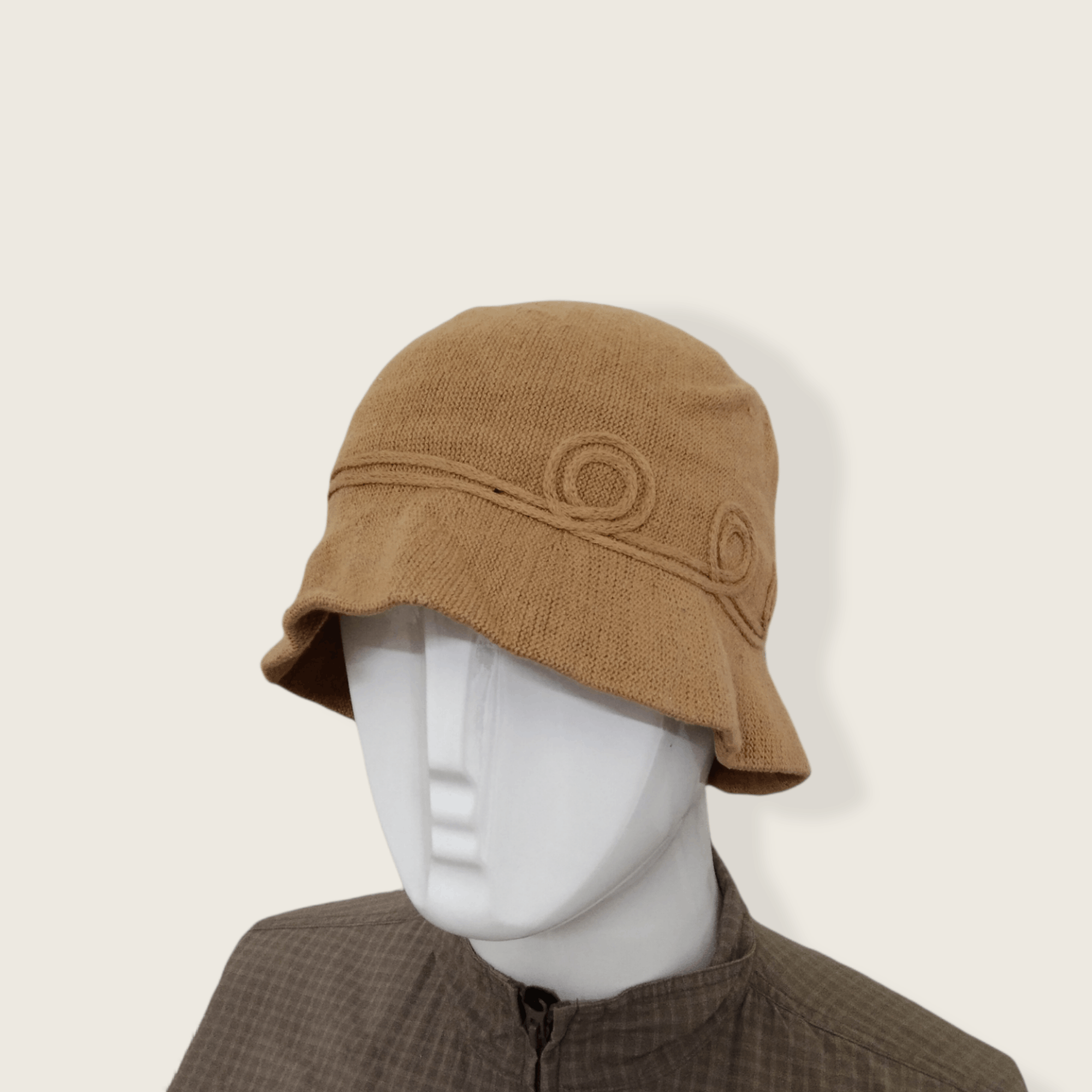 Japanese Brand VINTAGE CROCHET KNITTED BUCKET HAT JAPAN Size ONE SIZE - 3 Thumbnail