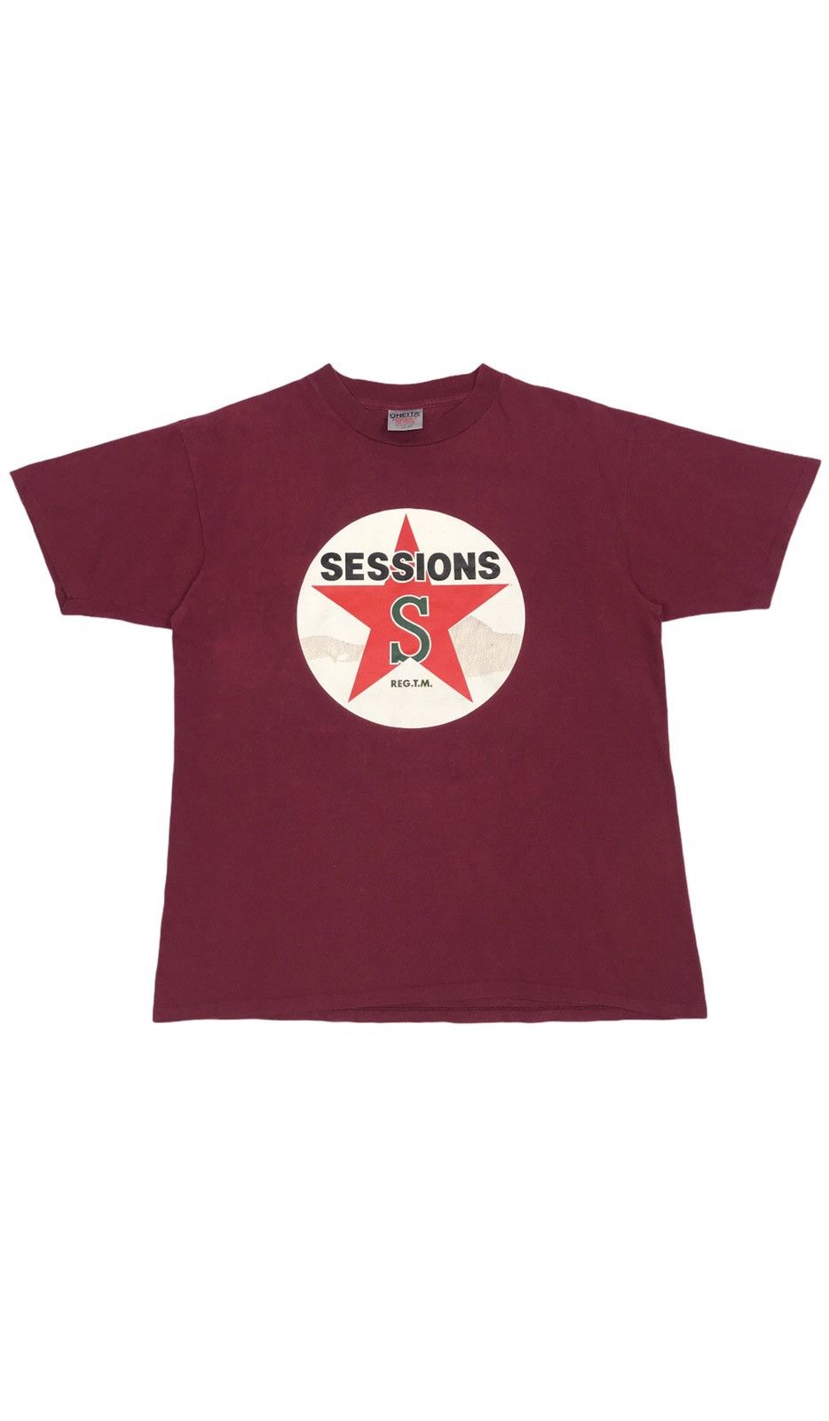 Sessions × Vintage Vintage SESSIONS SKATEBOARD Big Logo t-shirt Size US L / EU 52-54 / 3 - 1 Thumbnail