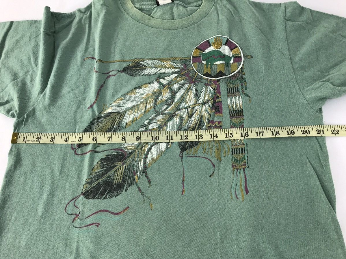 Vintage Diamond Dust Red Indian Feather Tee T-shirt Printed Size US L / EU 52-54 / 3 - 8 Thumbnail