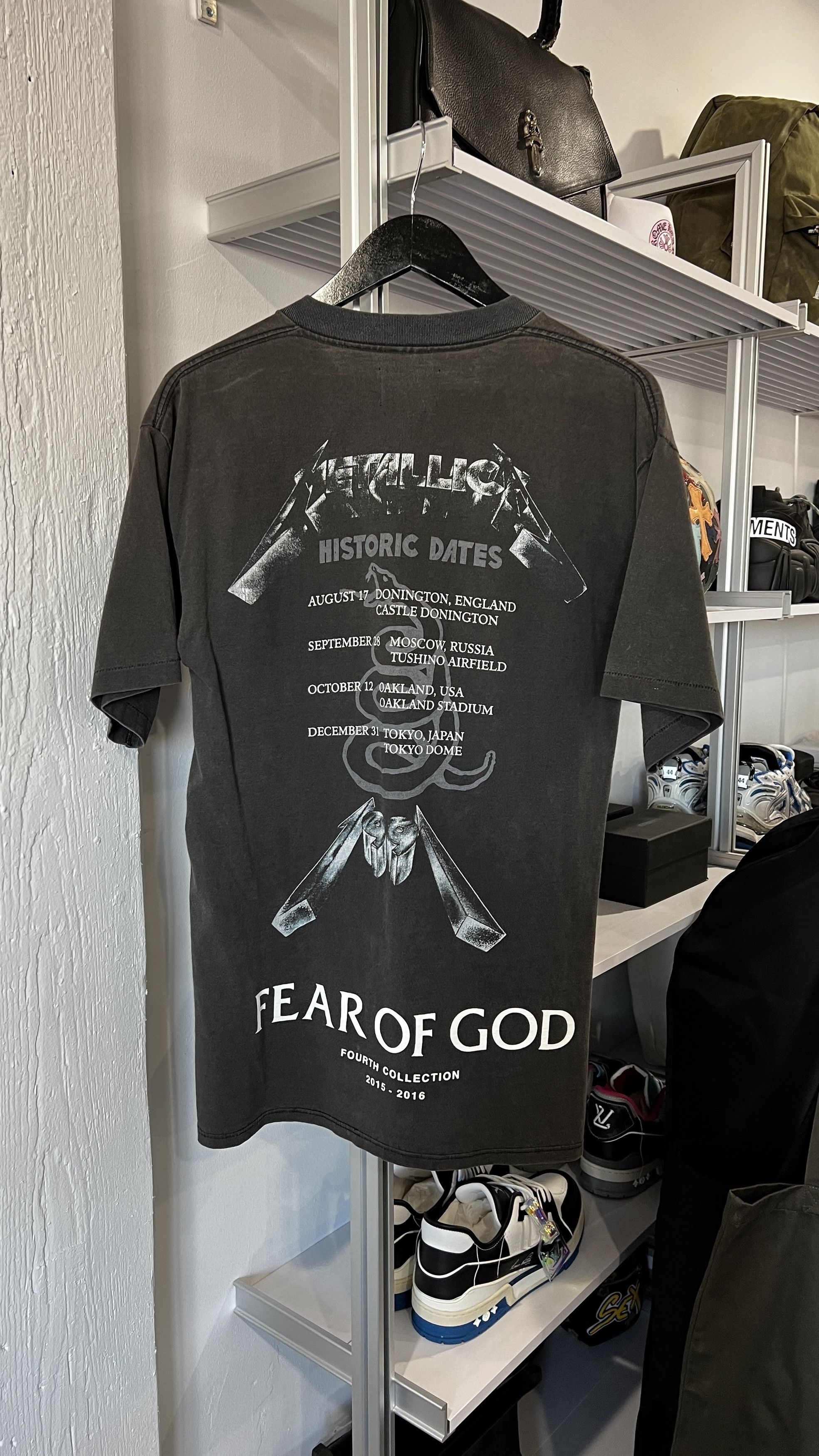Fear of God FEAR OF GOD 4TH COLLECTION METALLICA 1991 HISTORIC DATES T Size US XL / EU 56 / 4 - 5 Thumbnail