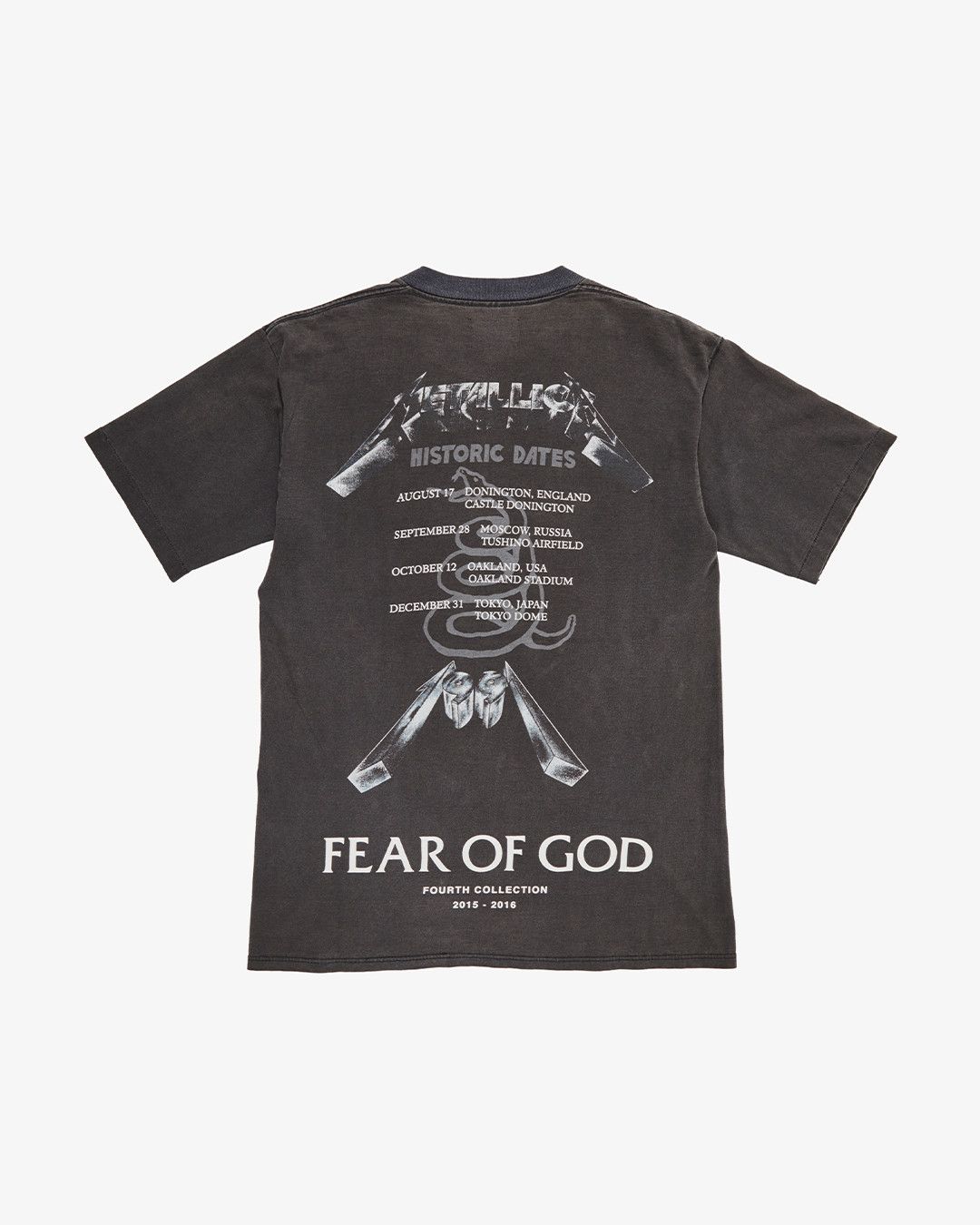 Fear of God FEAR OF GOD 4TH COLLECTION METALLICA 1991 HISTORIC DATES T Grailed