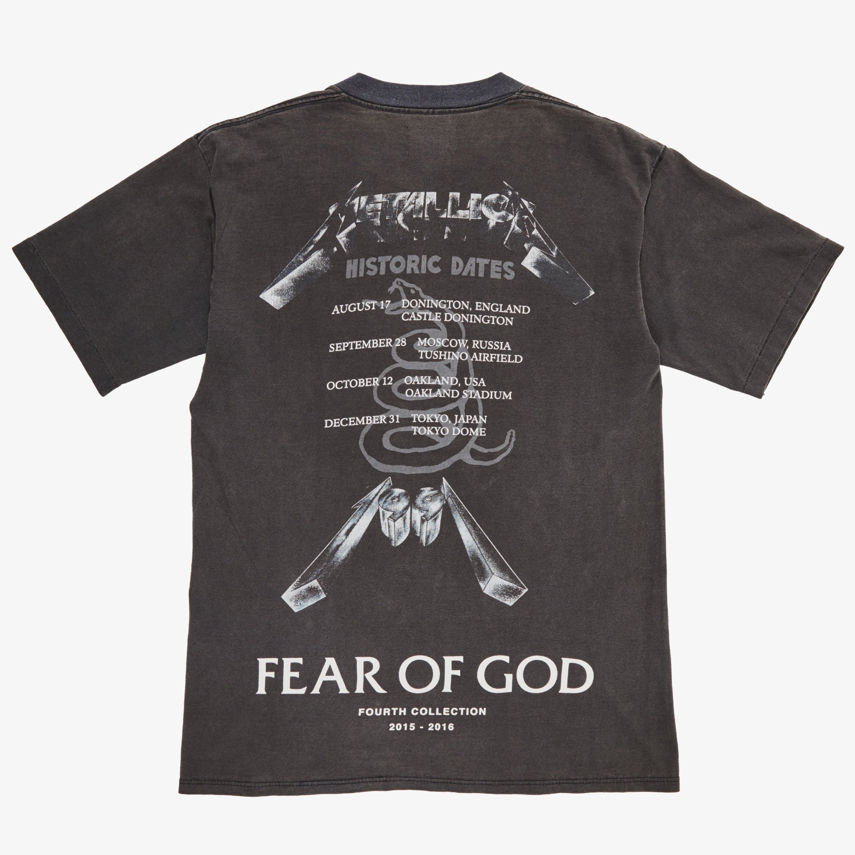 Fear of God FEAR OF GOD 4TH COLLECTION METALLICA 1991 HISTORIC DATES T Size US XL / EU 56 / 4 - 2 Thumbnail