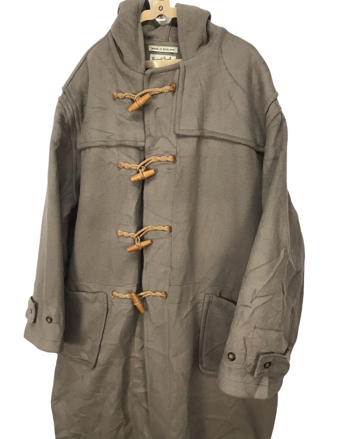 Margaret Howell wool long coat with hoodie made in England