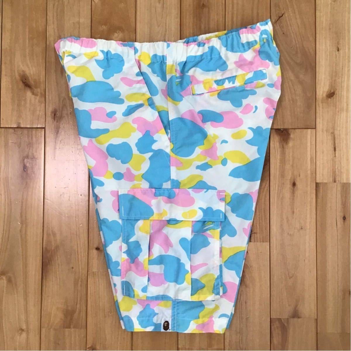 Bape cotton candy camo nylon cargo shorts multi camo BAPE ☆size L 