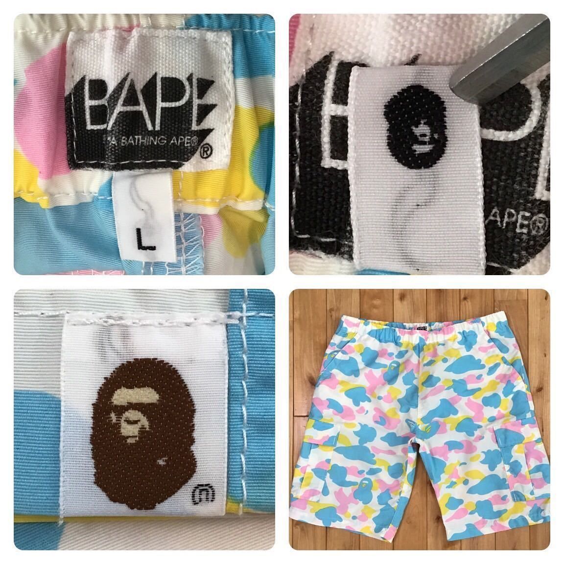 Bape cotton candy camo nylon cargo shorts multi camo BAPE ★size L Size US 34 / EU 50 - 8 Thumbnail
