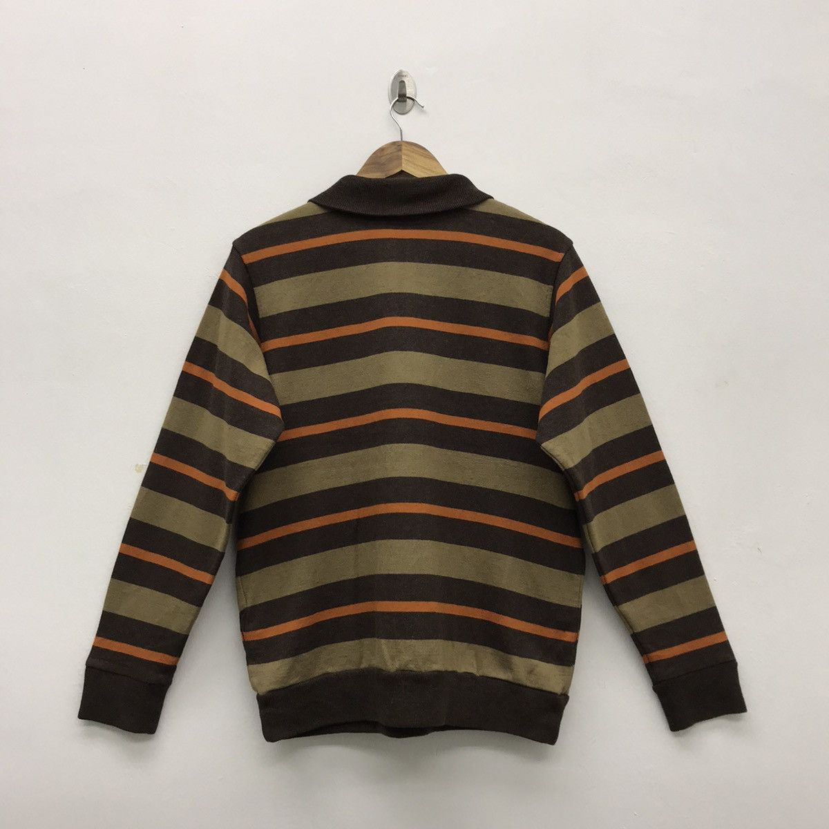 Lacoste × Vintage LACOSTE Stripe Half Zip Sweater #1129 Size US L / EU 52-54 / 3 - 2 Thumbnail